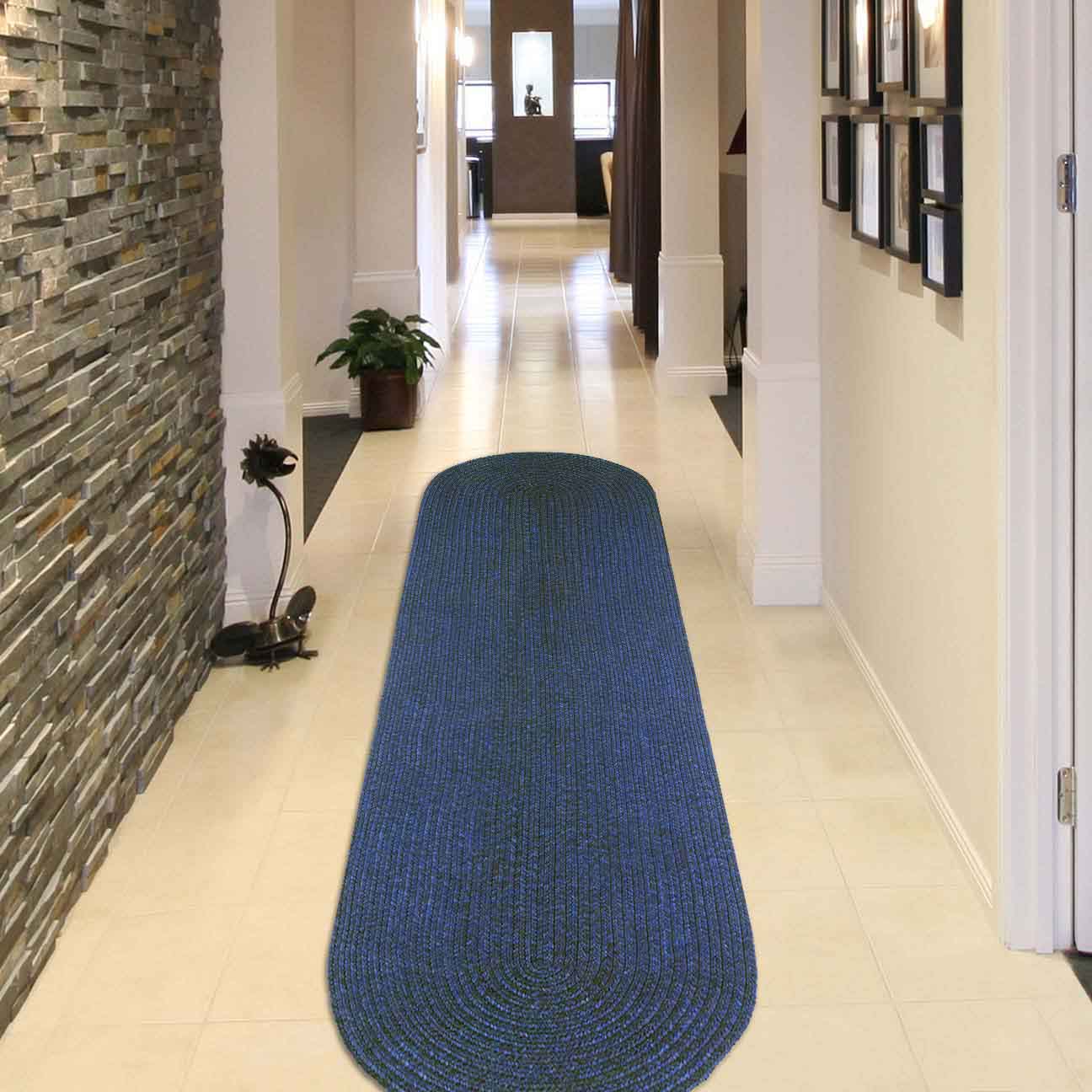Classic Braided Area Rug - Non-Slip Indoor/Outdoor Oval Rug for Living Room, Bedroom, Patio & Deck - Soft & Durable Home Decor