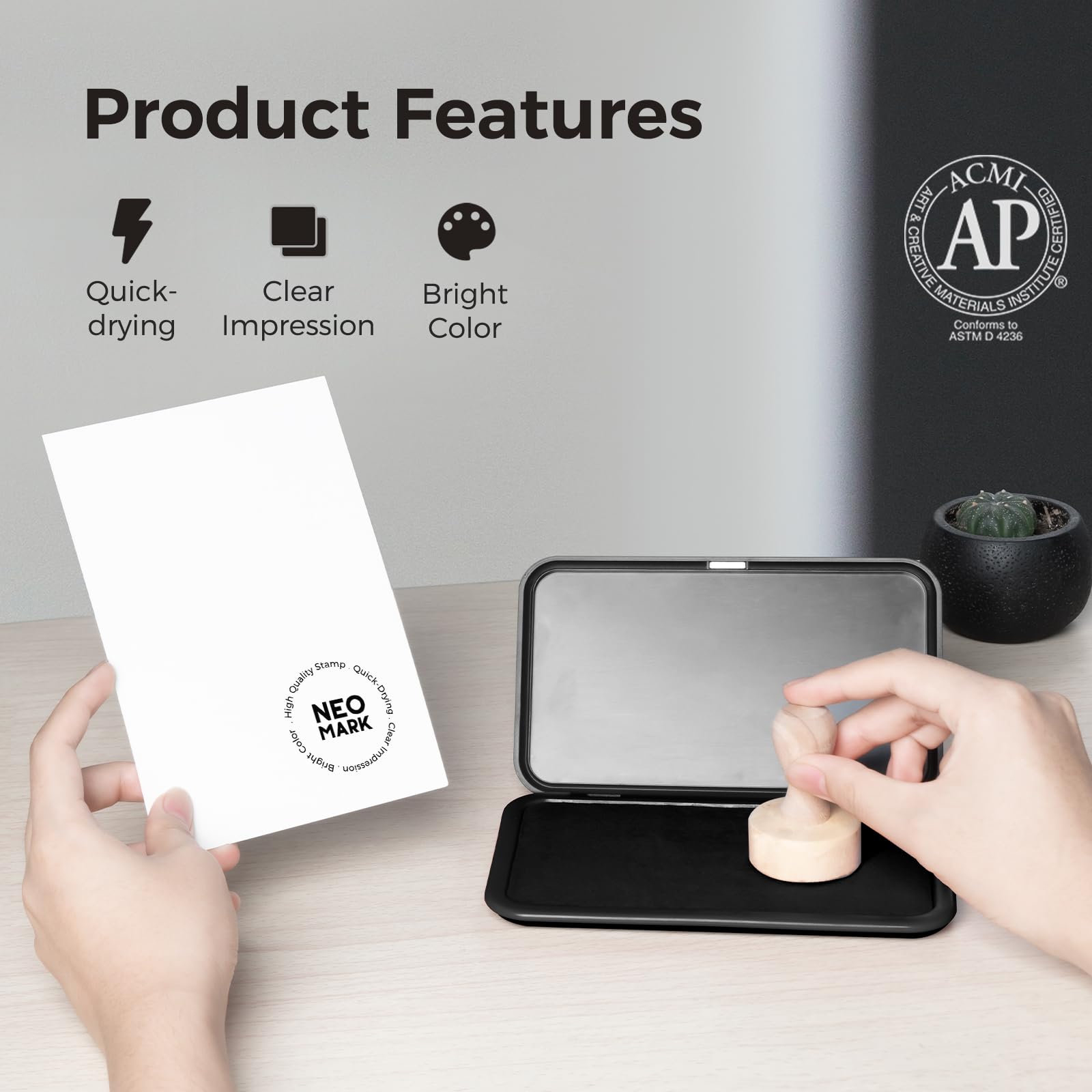 Premium Quick-Drying Stamp Ink - AP-Certified Non-Toxic Black Ink Refill (1oz) for Self-Inking Stamps, Date Stamps & Stamp Pads | Perfect for Office, Crafting & Document Signing