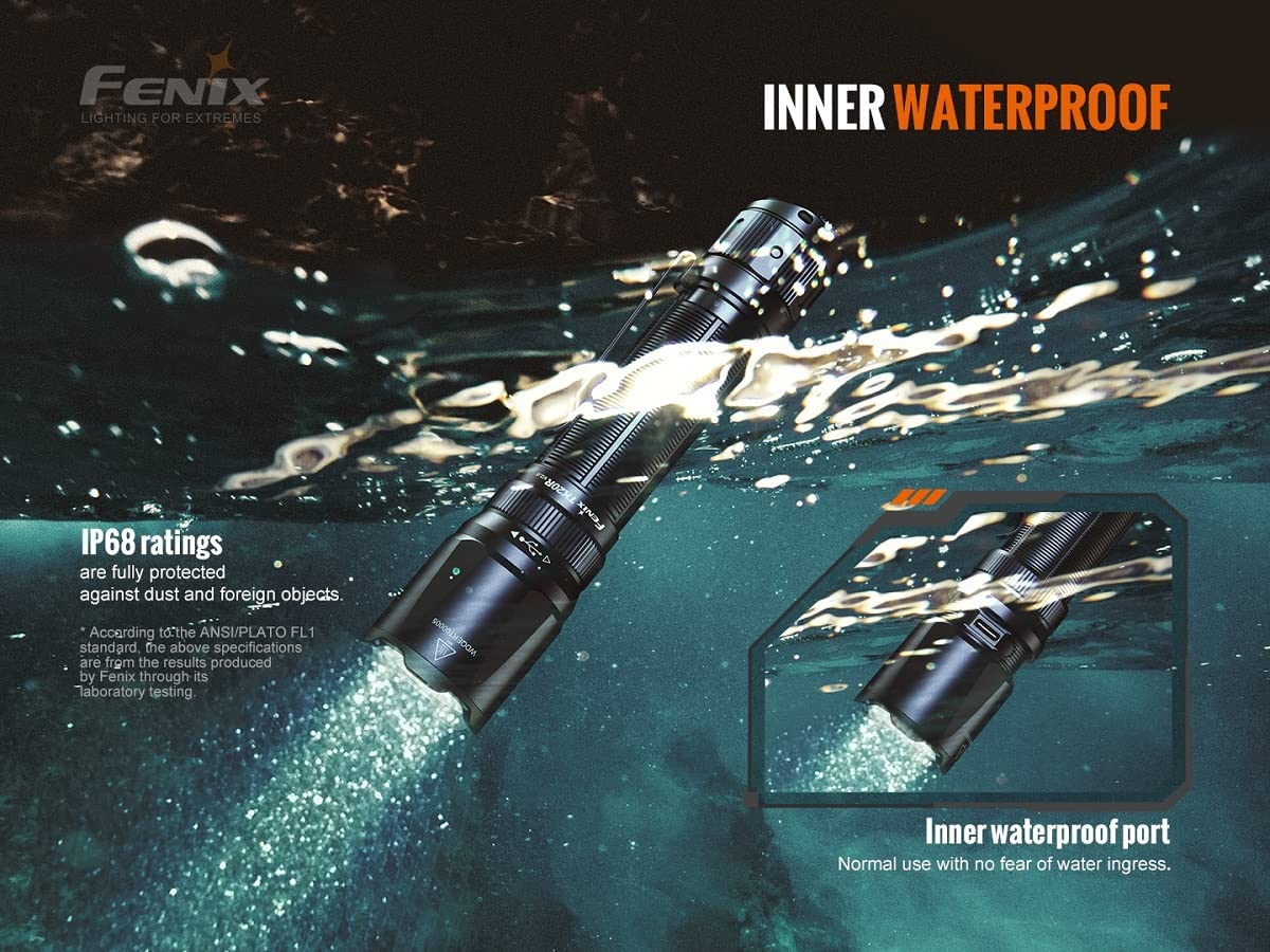Fenix TK20R V2.0 3000 Lumen Rechargeable Tactical Flashlight - Canadian Edition | High-Powered LED Torch for Outdoor Camping, Hunting & Emergency Preparedness