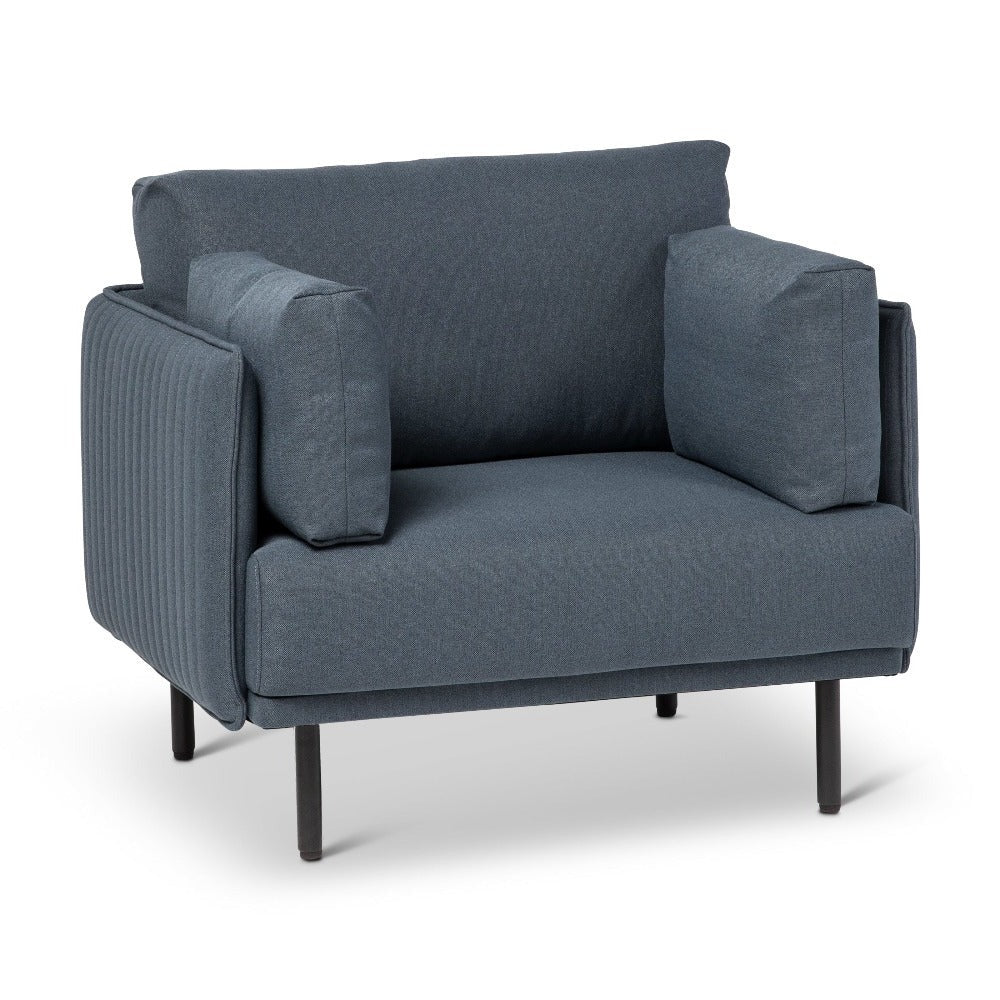 Modern Munro 1-Seater Sofa - Compact Single Chair for Small Spaces, Living Room, Bedroom or Office - Comfortable Upholstered Lounge Chair with Sturdy Frame