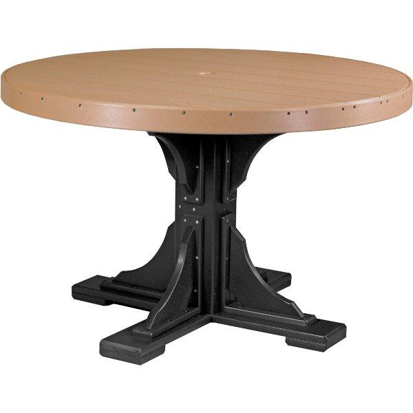 LuxCraft 48-Inch Round Bar Height Table - 4 ft Poly Outdoor Dining Table for Patio, Garden, and Restaurant Use