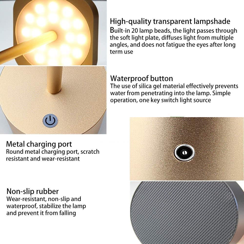 Eye-Caring LED Desk Lamp with USB Charging Port & Touch Control - Dimmable Table Lamp for Office, Home, Study - No Strobe Reading Light (Silver Stainless Steel) | Perfect for Night Reading, Home Office Setup & Student Study Sessions