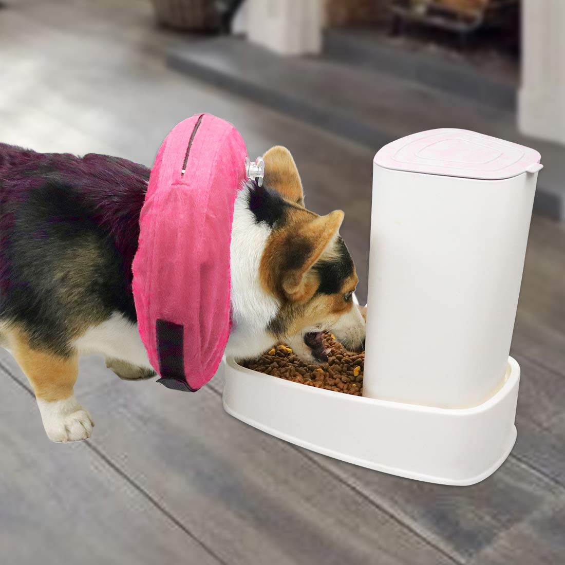 **Inflatable Dog Cone Collar - Adjustable Soft Recovery Collar for Dogs After Surgery, Prevents Licking & Scratching Wounds - Clear Vision Design (Pink, Small) - Perfect for Post-Surgery, Grooming & Allergy Relief**