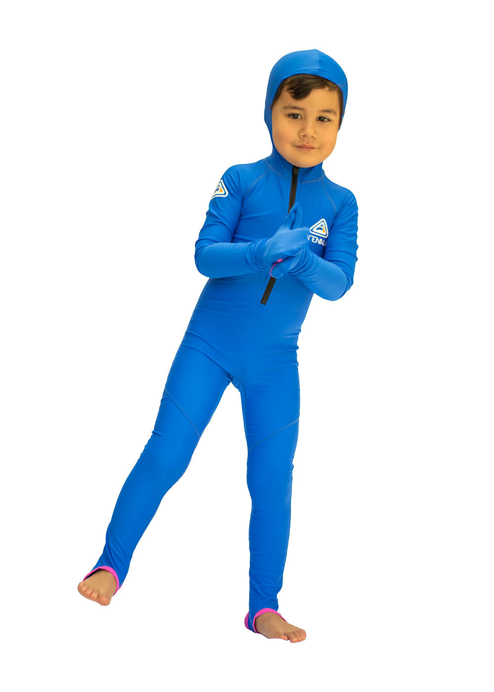 Adrenaline Kids Hooded Lycra Stinger Suit - Halloween Costume, Superhero Dress Up, Role Play & Cosplay for Boys & Girls