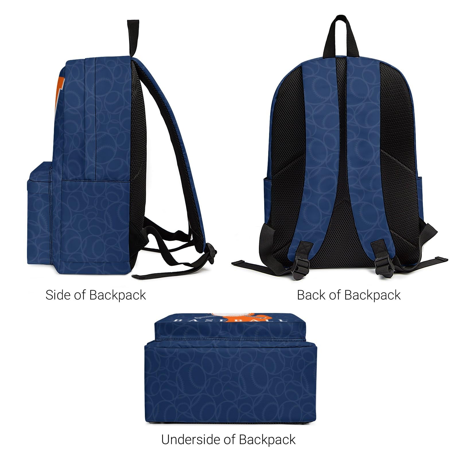 Large Capacity Backpack for School, Travel & Sports - Perfect for Students & Baseball Fans