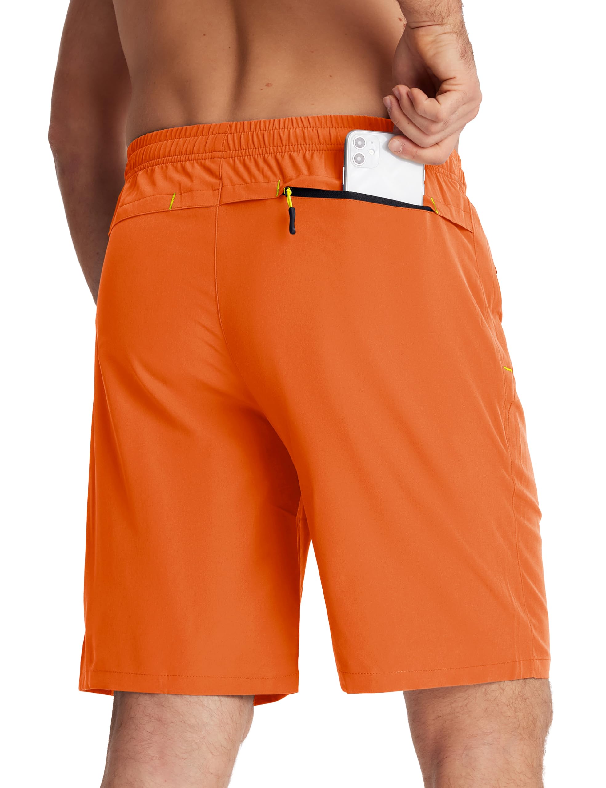 TACVASEN Men's 9-Inch Running Shorts - Quick Dry Athletic Gym Shorts with 3 Zipper Pockets | Lightweight Workout Shorts for Summer Jogging, Training & Outdoor Activities