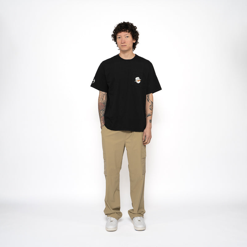 Malbon Golf Pocket Tee - Premium Cotton Short Sleeve T-Shirt for Men - Black - Perfect for Golf, Casual Wear & Outdoor Activities