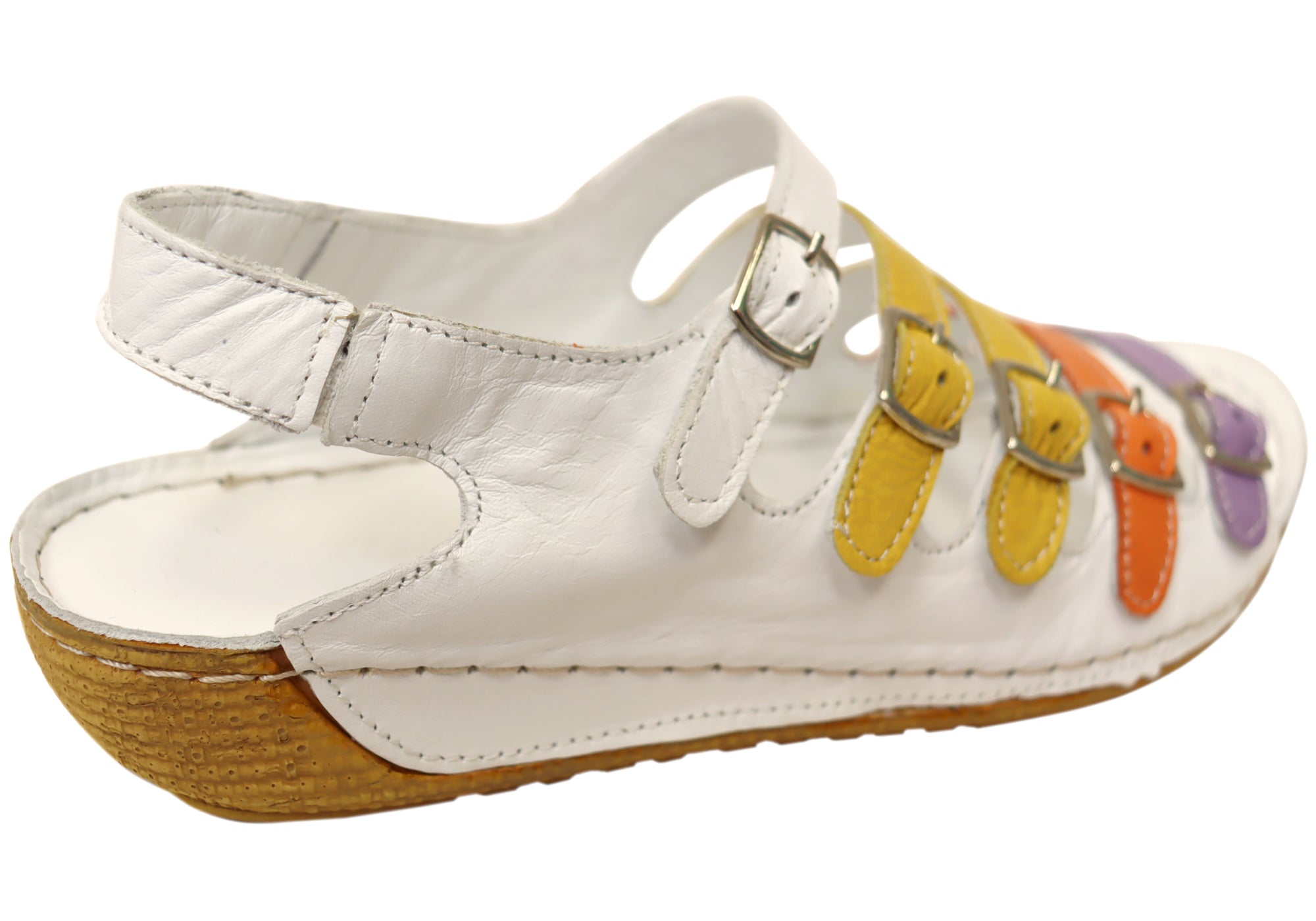 Orizonte Burano Women's Comfortable Leather Sandals - European Style Summer Walking Shoes for Beach, Vacation & Casual Outings