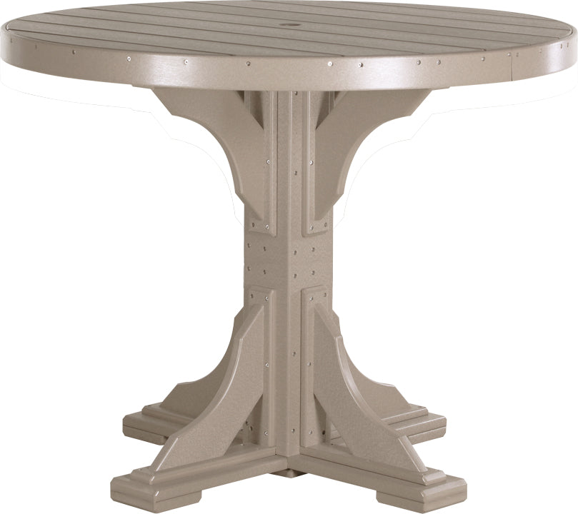 LuxCraft 4-Foot Round Dining Table Set - Perfect for Small Spaces, Kitchens & Outdoor Patios