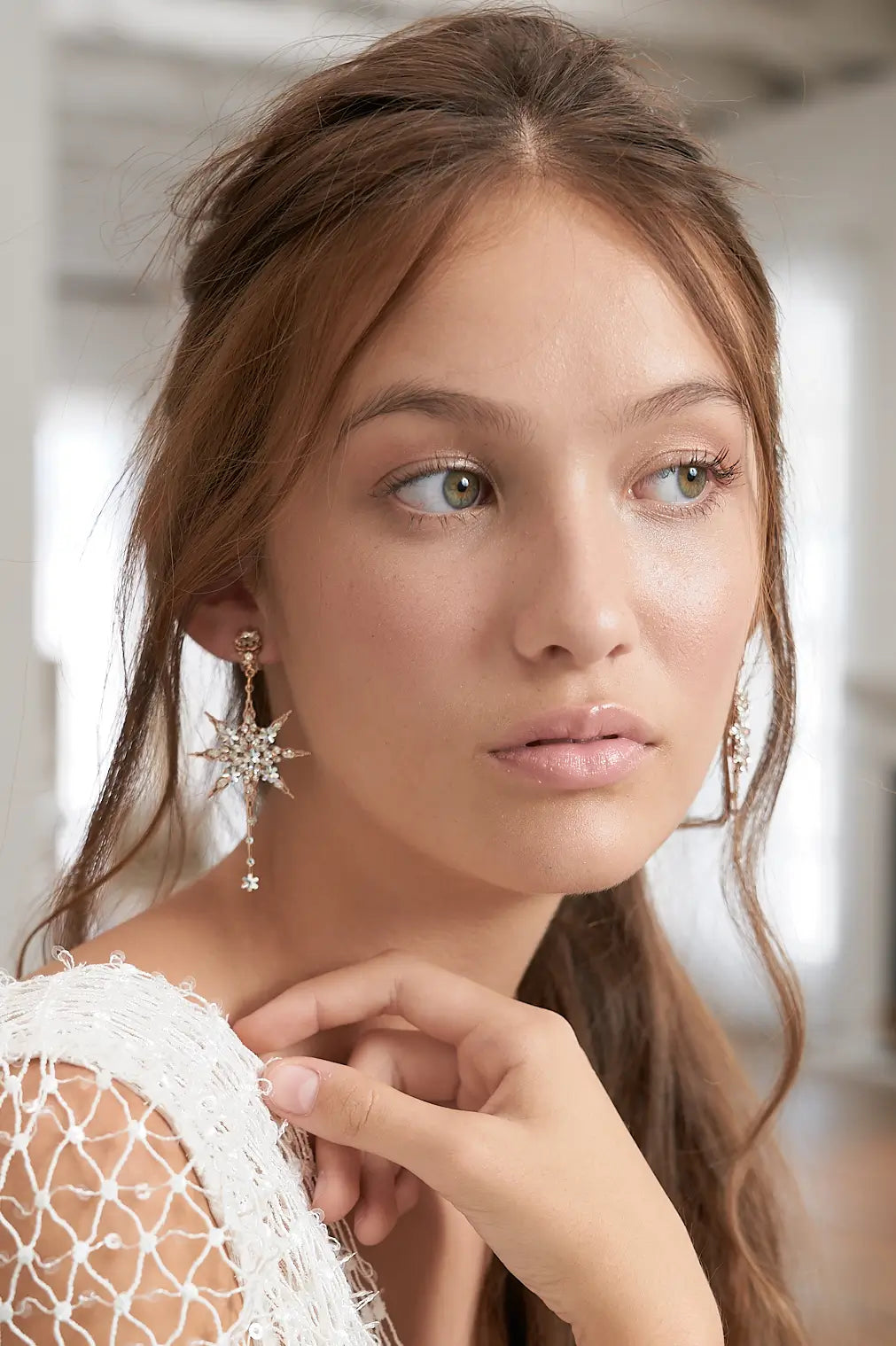 Stunning Stardust Earrings for Women - Sparkling Crystal Dangle Earrings for Party, Wedding & Evening Wear