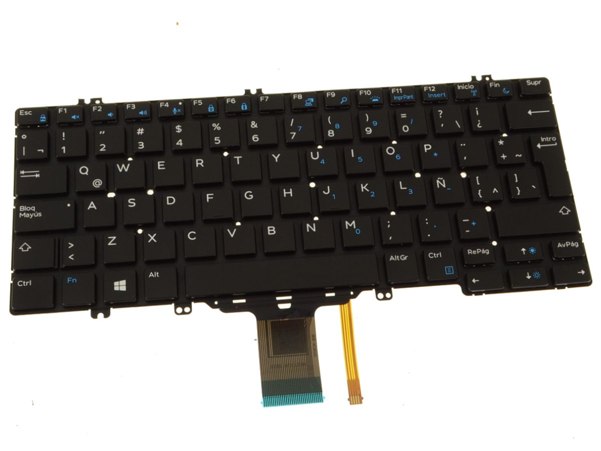 Original Spanish Dell OEM Latitude 5289 7280 5280 7380 Laptop Backlit Keyboard (Part #W6T39) - Compatible with Dell Latitude 5000 & 7000 Series - Perfect for Office, Home & Business Use