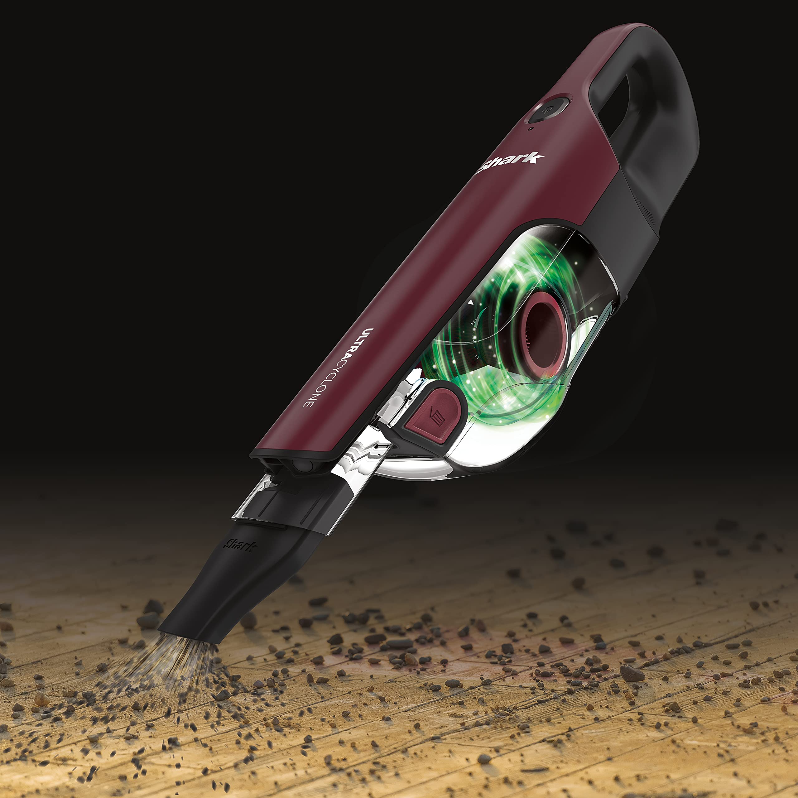 Shark UltraCyclone Pet Pro Cordless Handheld Vacuum (CH950C) - Powerful Pet Hair Vacuum Cleaner with XL Dust Cup, Lightweight & Portable for Home, Car, Stairs Cleaning - Canadian Version, Maroon