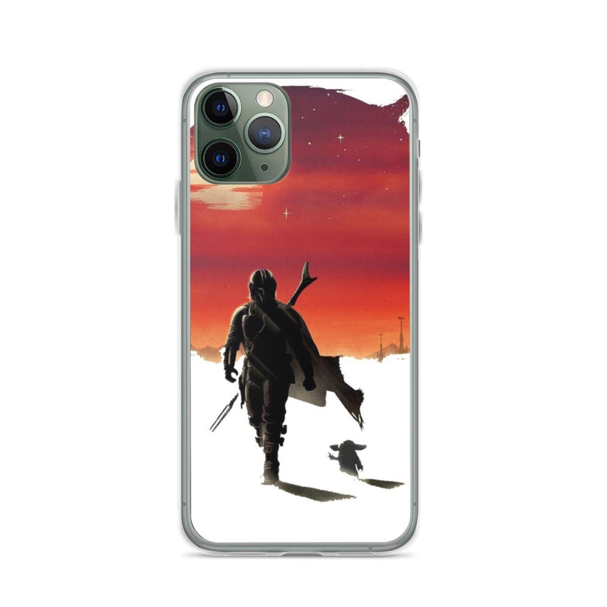 Star Wars Grogu & Hunter Canvas Phone Case for iPhone 15 14 13 12 11 X Xs Xr 8 7 6 6s Plus Pro Max - Clear Protective Cover with Slim Fit Design | Perfect for Daily Use, Travel & Gift Giving