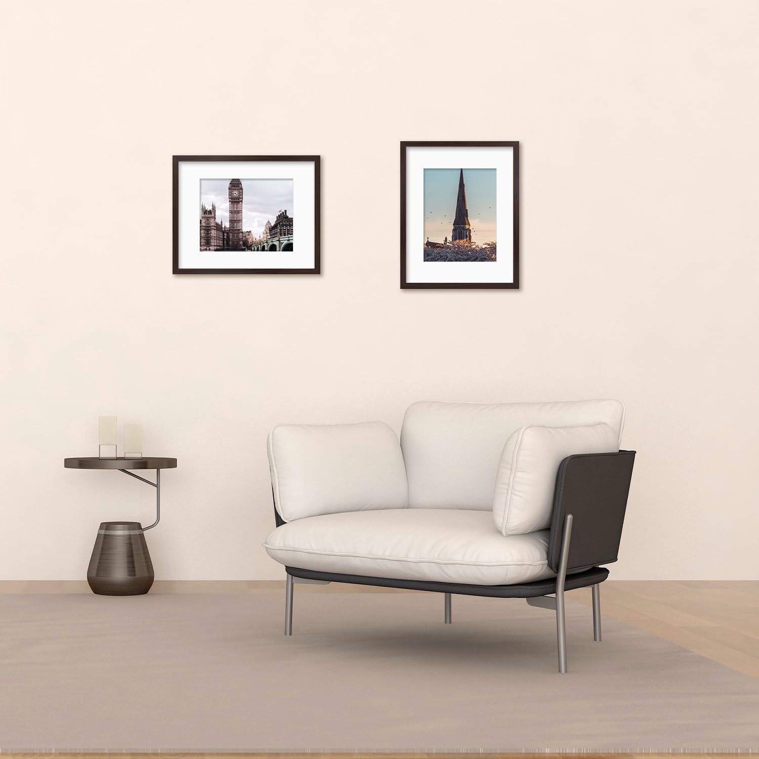 AUEAR 16x20 Picture Frames Set of 6 - 11x14 Matted or 16x20 Without Mat, Glass Front Photo Frames for Wall Gallery Display, Horizontal & Vertical Hanging (6 Pack, Mahogany Finish) - Perfect for Living Room Decor, Bedroom Photos, Office Art Display & Family Portrait Frames