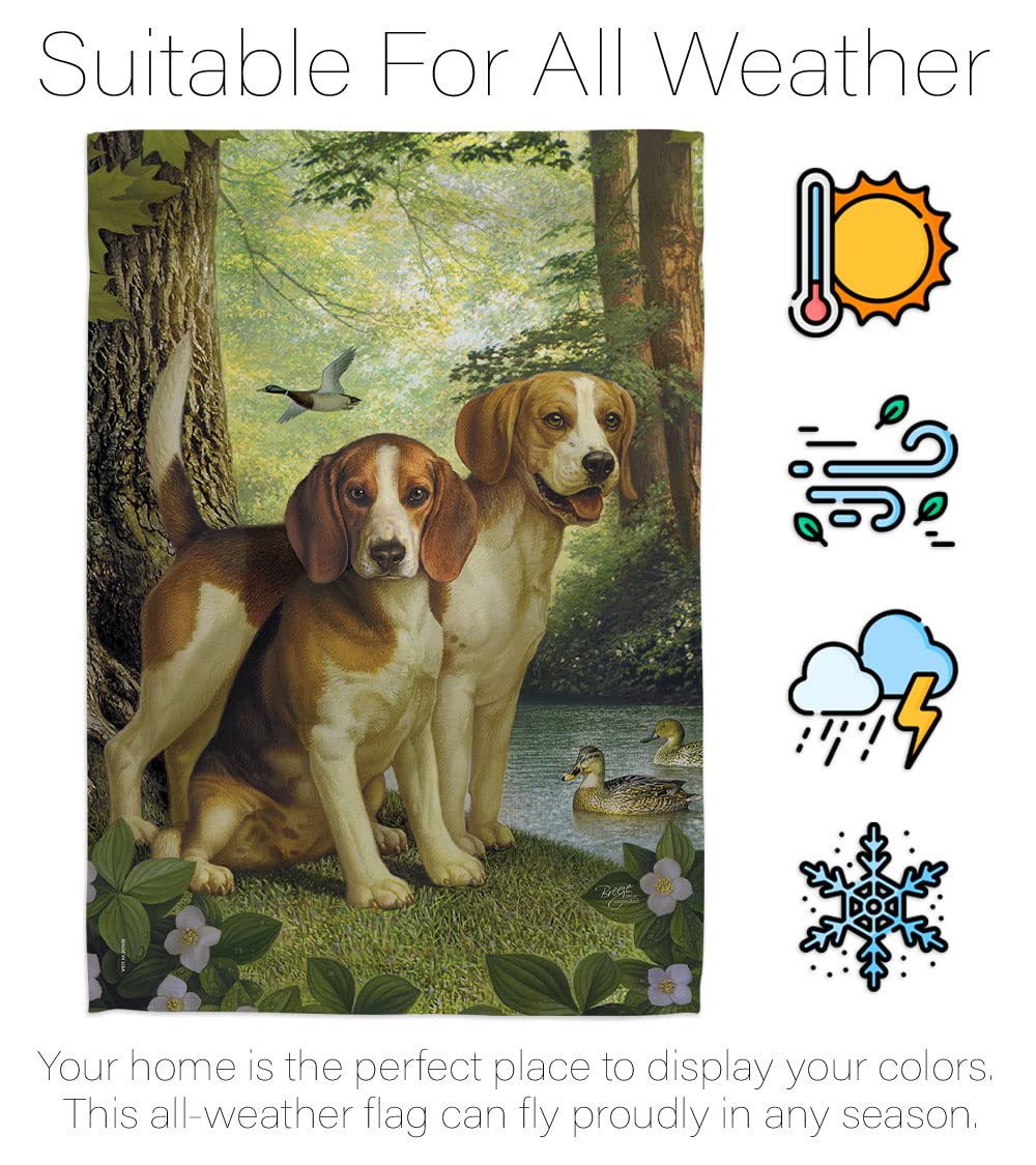Beagles & Duck Pet Decor Flags - 28