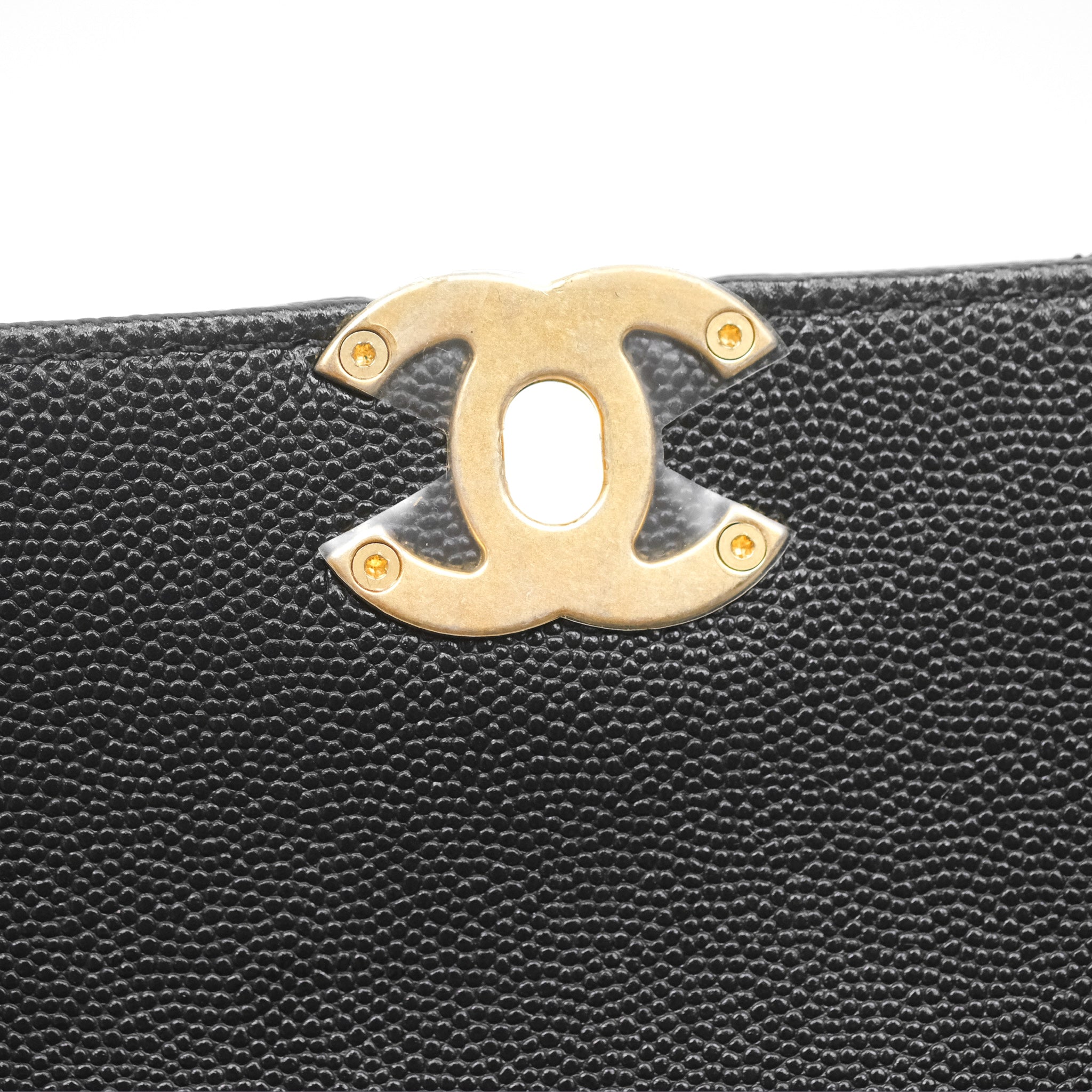 Chanel Quilted Caviar Leather Bracelet On Chain Flap Bag - Black with Aged Gold Hardware - Perfect for Evening Events, Parties & Luxury Fashion Accessories