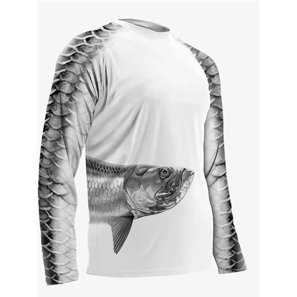 Men's Long Sleeve UPF 50+ Sun Protection Fishing Shirt - Quick Dry, Breathable Performance Shirt for Outdoor Activities, Beach, Boating & Water Sports