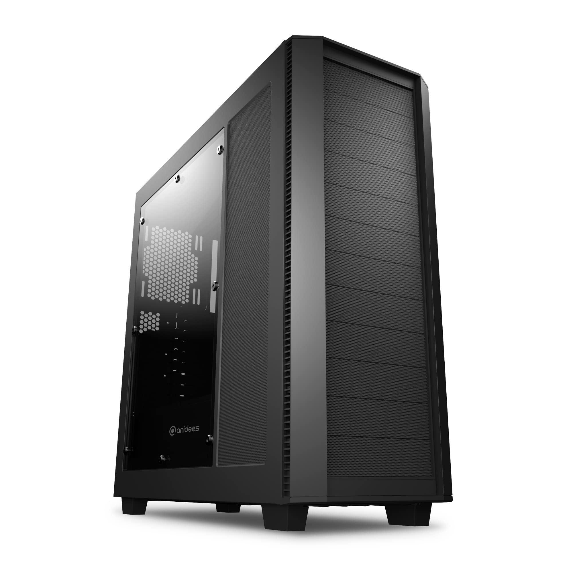 Anidees AI Raider XL Full Tower PC Gaming Case - Tempered Glass, XL-ATX/E-ATX/ATX Motherboard Support, 12 x 5.25