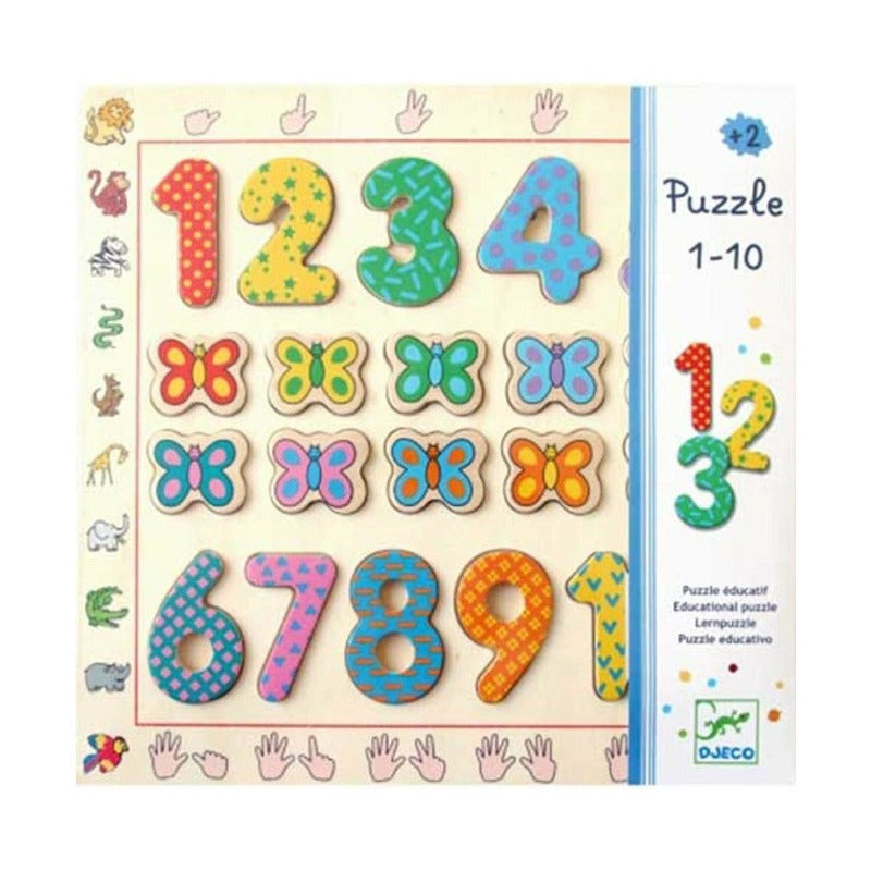 1-10 Number Puzzle for Kids - Educational Wooden Counting Toy for Toddlers & Preschoolers - Perfect for Early Learning & Classroom Activities