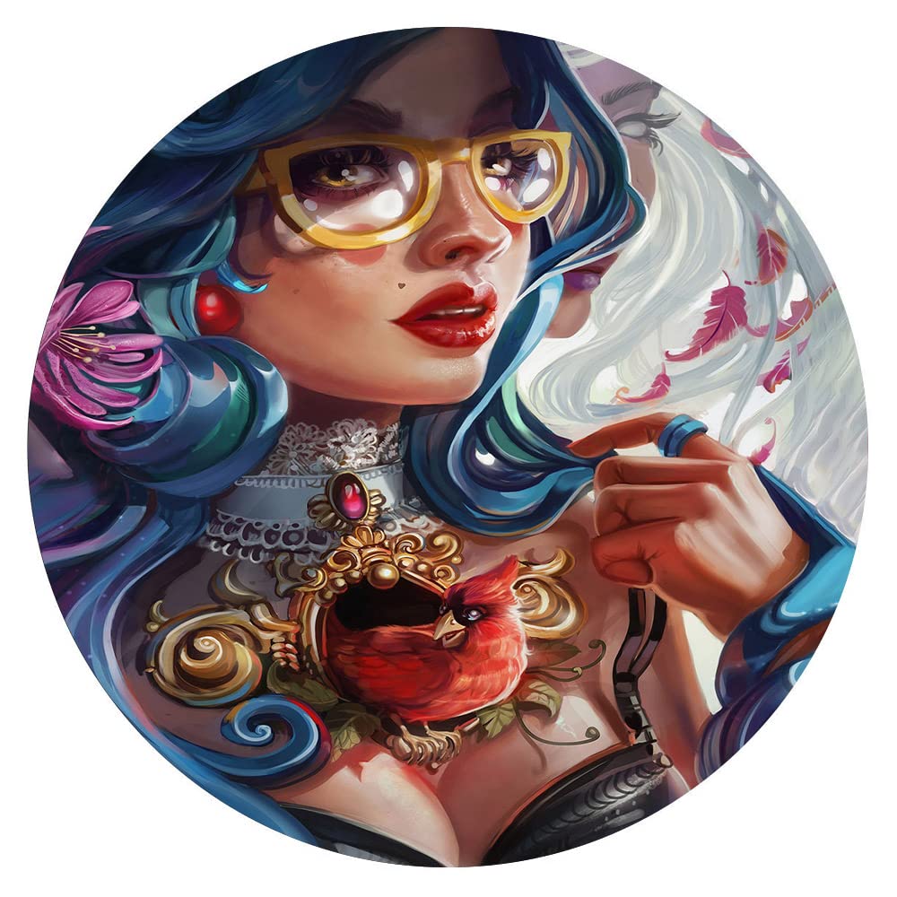 500-Piece Round Wooden Puzzle - Character Series Girl Aesthetic Picture, Stress Relief & Educational Toy for Adults, Valentine's Day Gift for Couples, Father's Day Present | Perfect for Home Decor, Family Game Night & Romantic Gift Giving