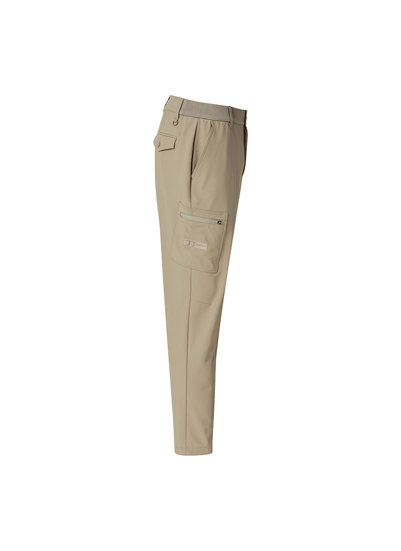 Men's Cargo Pocket Tapered Pants with Banding - Durable Work Pants for Outdoor Activities, Hiking & Casual Wear