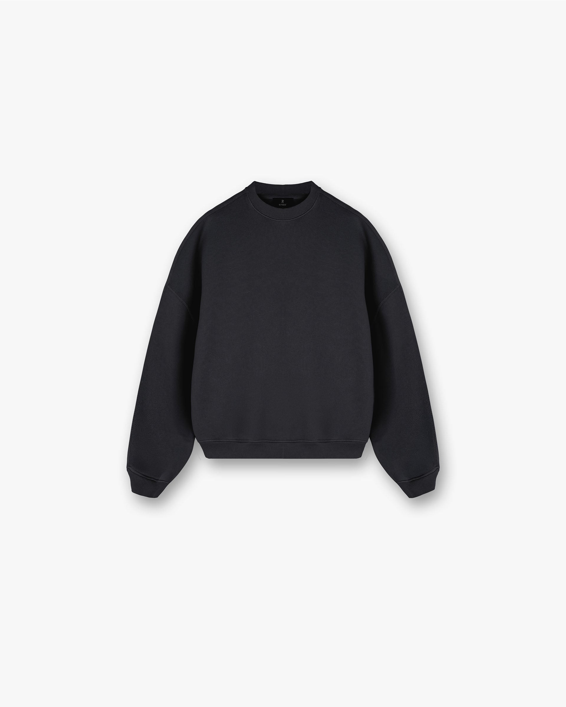 Initial V Notch Sweater - Washed Black | Stylish Casual Pullover for Men | Perfect for Fall & Winter Outfits