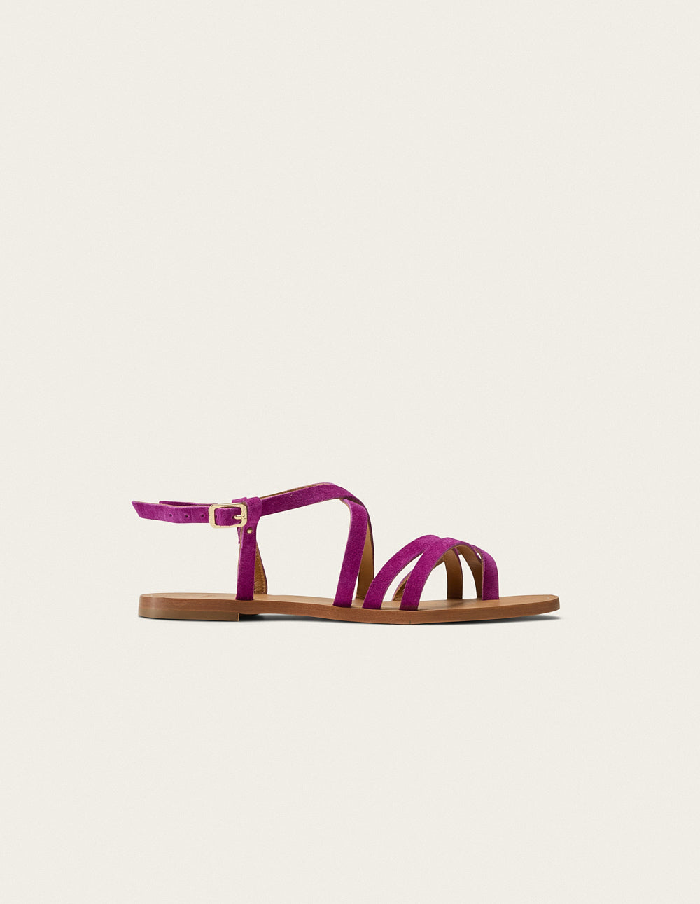 Alba Suede Sandals for Women - Magenta Comfortable Slide Sandals | Perfect for Beach, Vacation & Summer Outfits