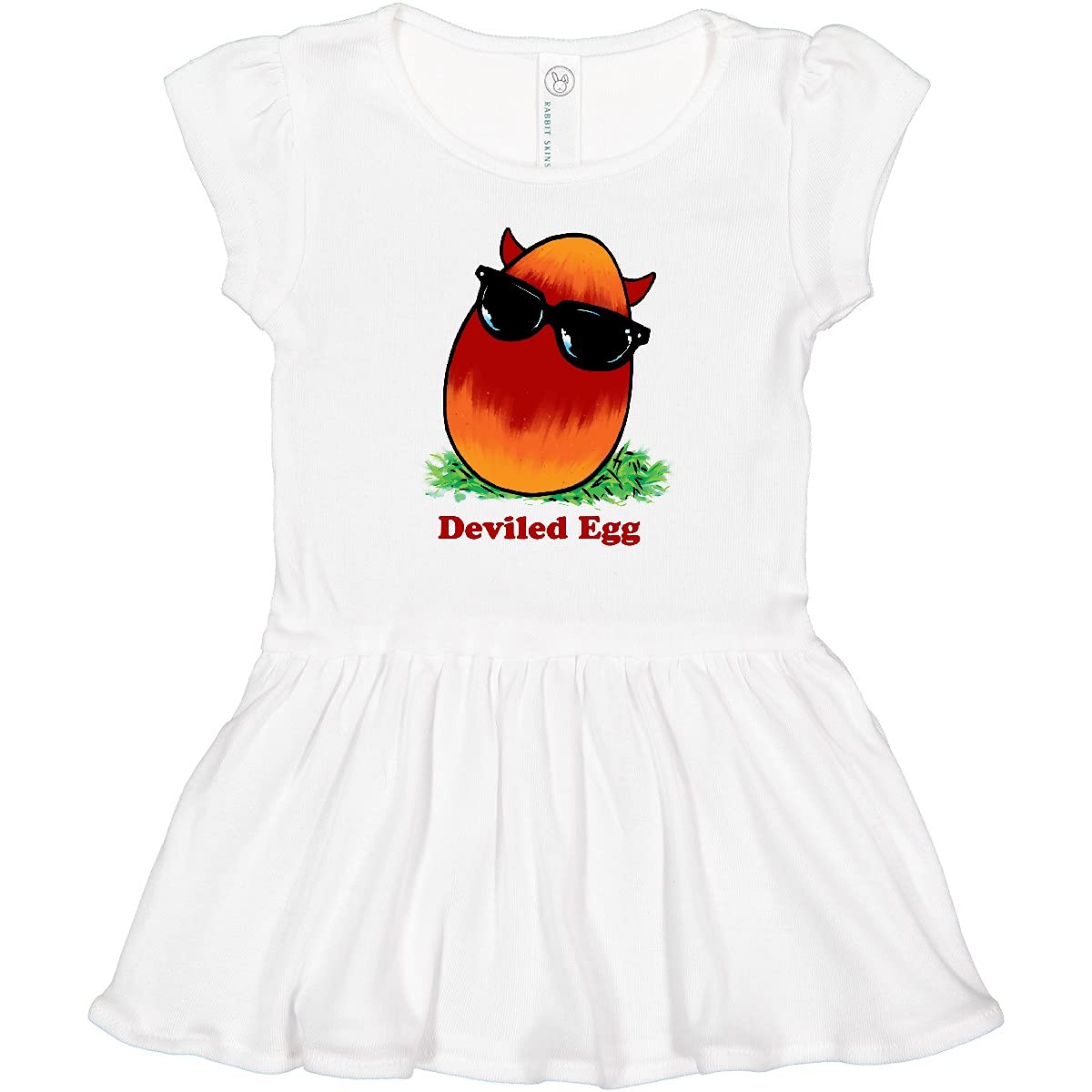 Inktastic Easter Devil Egg T-Shirt - Red & Orange Horned Design for Kids & Toddlers - Fun Holiday Costume & Party Outfit