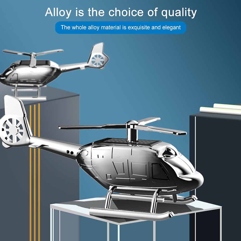 Zcargel Solar Helicopter Aromatherapy Car Freshener - Eco-Friendly Dashboard Decor & Air Diffuser for Cars, Offices, and Home Spaces | Perfect Gift for Car Enthusiasts