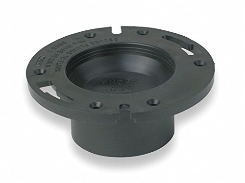 4 x 3 Inch ABS Closet Flange with Stop Hub - Durable Toilet Drain Pipe Connector for Bathroom Plumbing & Renovation Projects