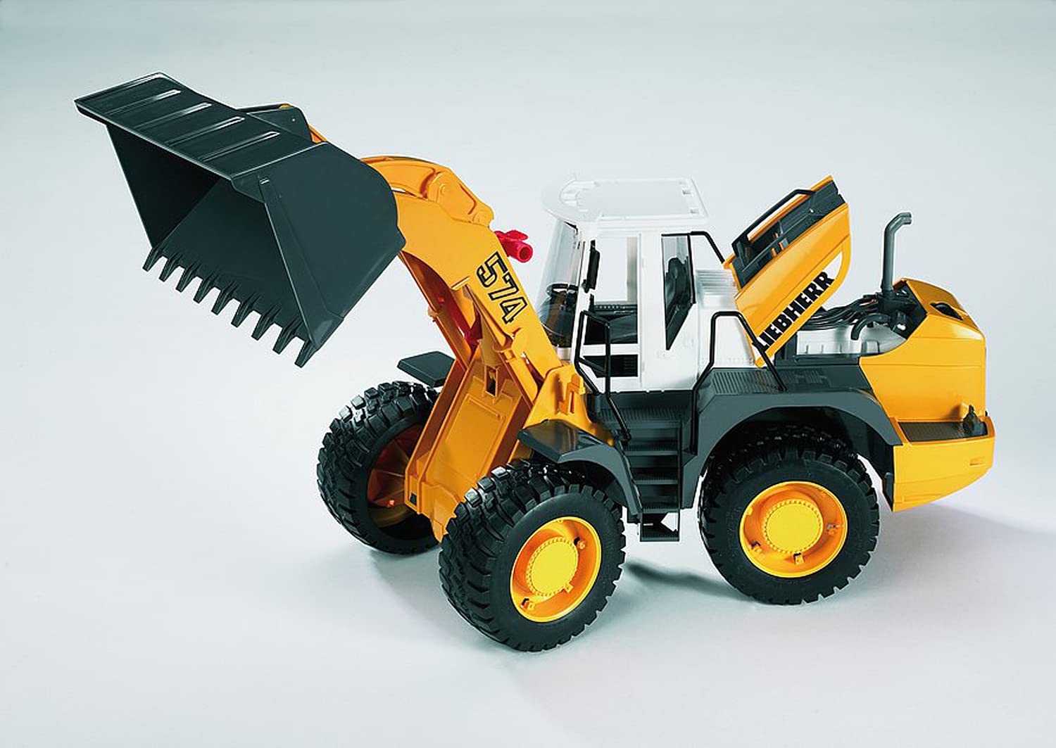 Bruder 02430 Liebherr L 574 Articulated Road Loader Toy - Realistic Construction Vehicle for Kids, Durable Playtime & Sandbox Fun