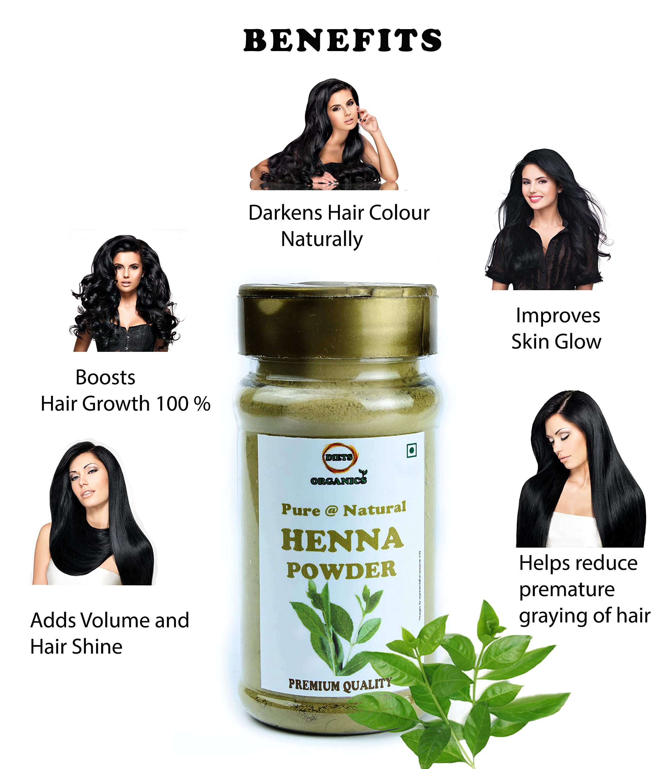 Organic Henna Powder for Hair Color & Growth - 100% Natural, Chemical-Free (100g) | Safe DIY Hair Dye & Conditioning Treatment for Men & Women | Perfect for At-Home Hair Care & Natural Styling