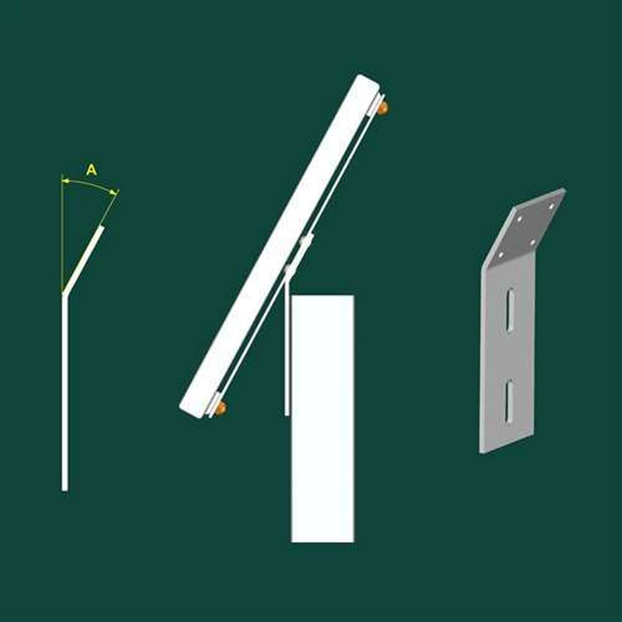 Aleko LM116L Heavy Duty L Bracket for Solar Panel Mounting - Durable Stainless Steel Solar Panel Bracket for Roof & Ground Installation - Perfect for Off-Grid & RV Solar Systems