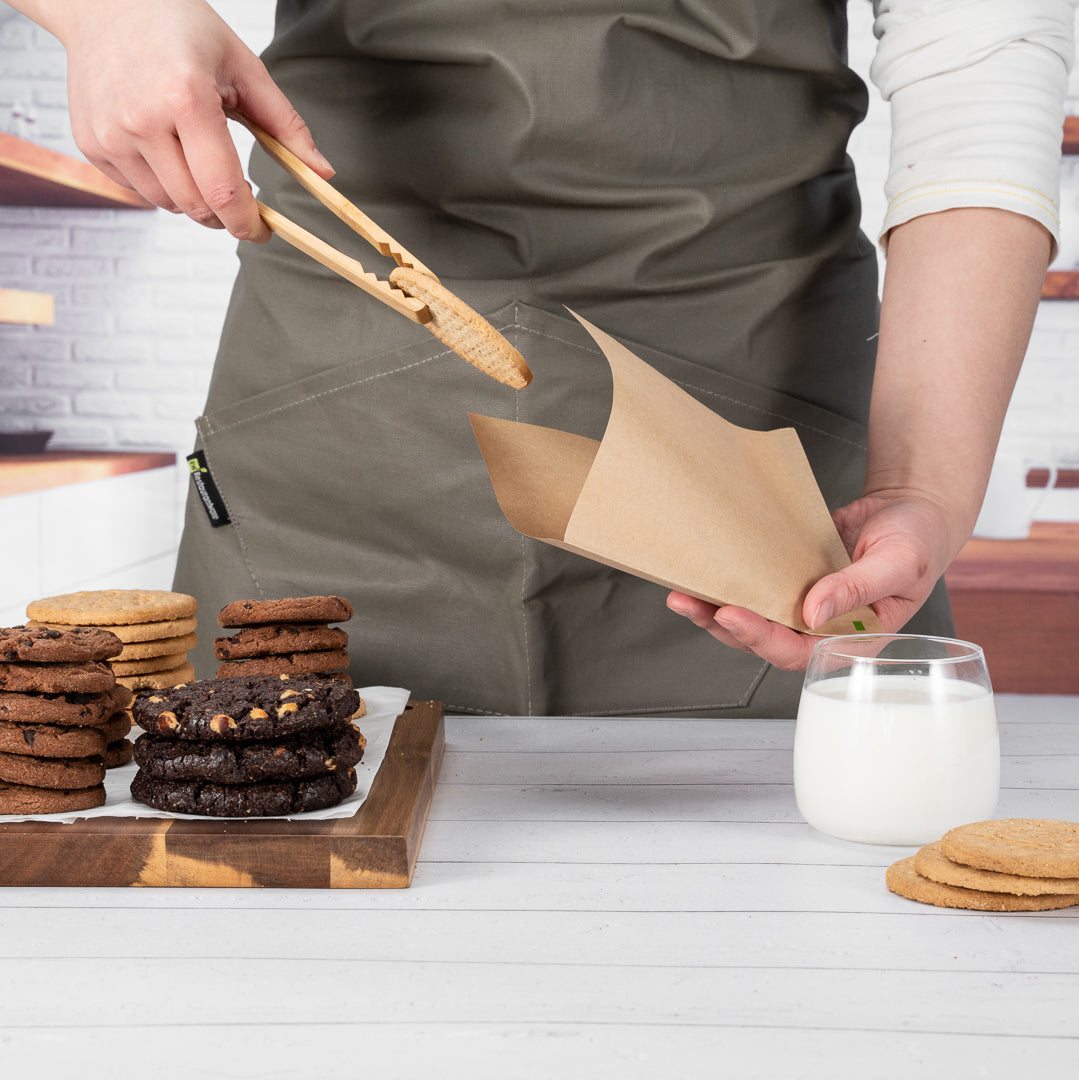 Kraft Paper Greaseproof Bags - Small Double Open Food Bags 6.25