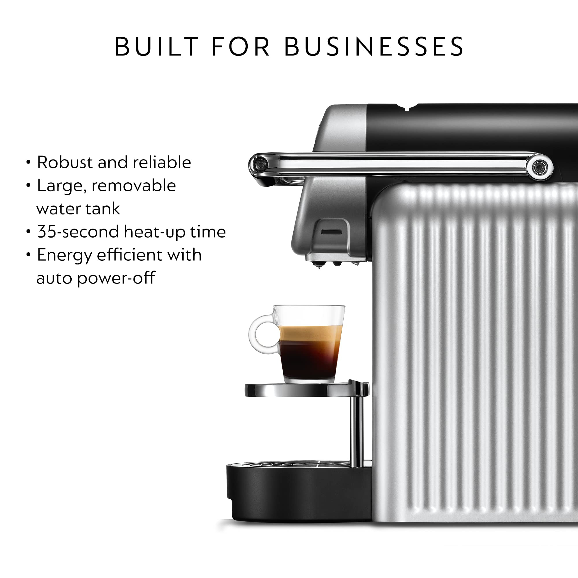 Nespresso Professional Coffee Starter Bundle for Small Businesses - Zenius Espresso Machine, Coffee Sampling Box, Capsule Recycling Bin & Bags | Perfect for Office Break Rooms, Cafés & Home Coffee Stations