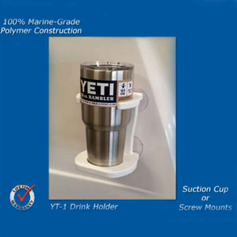 Premium Deep Blue Marine Products YETI Boat Drink Holders with Strong Suction Cups - Perfect for Boating, Fishing & Outdoor Adventures