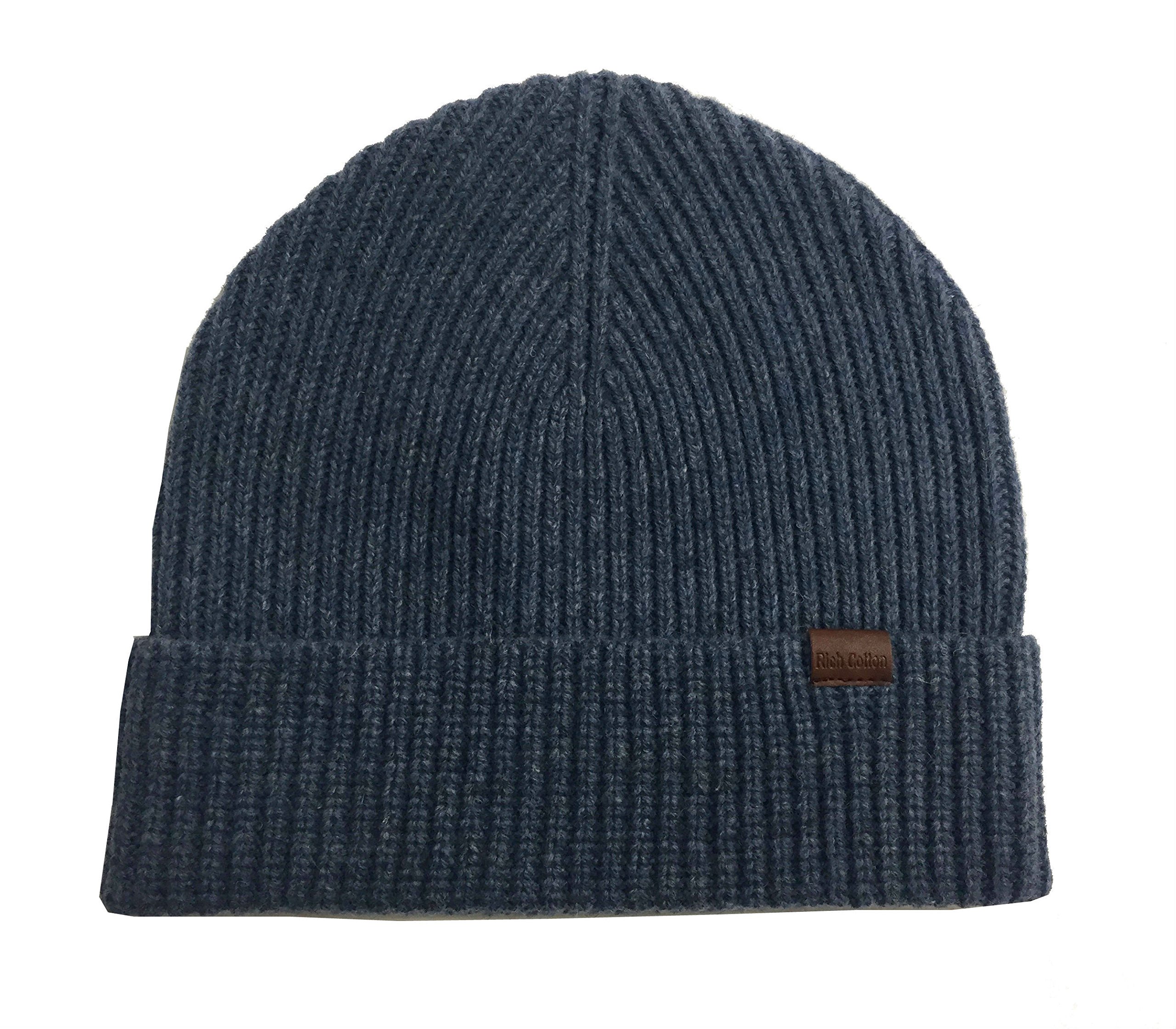 100% Merino Wool Skull Beanie for Men - Ultra Soft & Warm Winter Knit Hat with Cuff - Fisherman Watch Cap for Outdoor Activities, Skiing & Cold Weather Protection