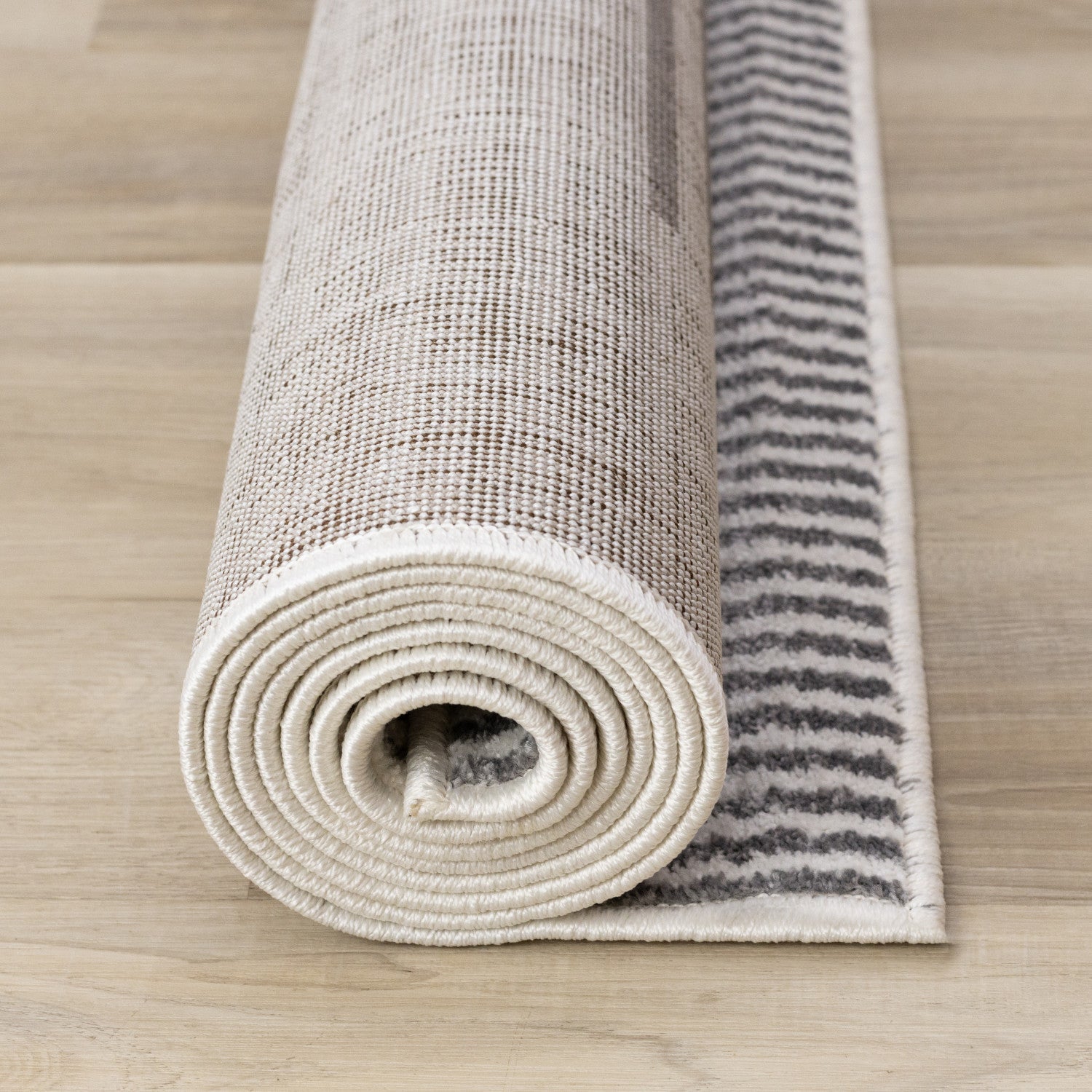 Claremont Modern Area Rug 5' x 8' - Sleek White & Grey Design for Living Room, Bedroom & Office Decor