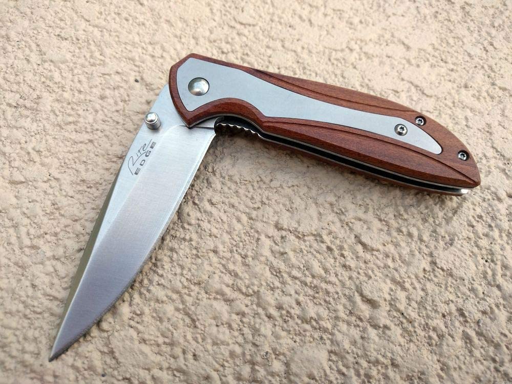 SZCO Supplies Rite Edge Folding Knife - High-Quality Stainless Steel Pocket Knife for Camping, Hiking & Outdoor Adventures