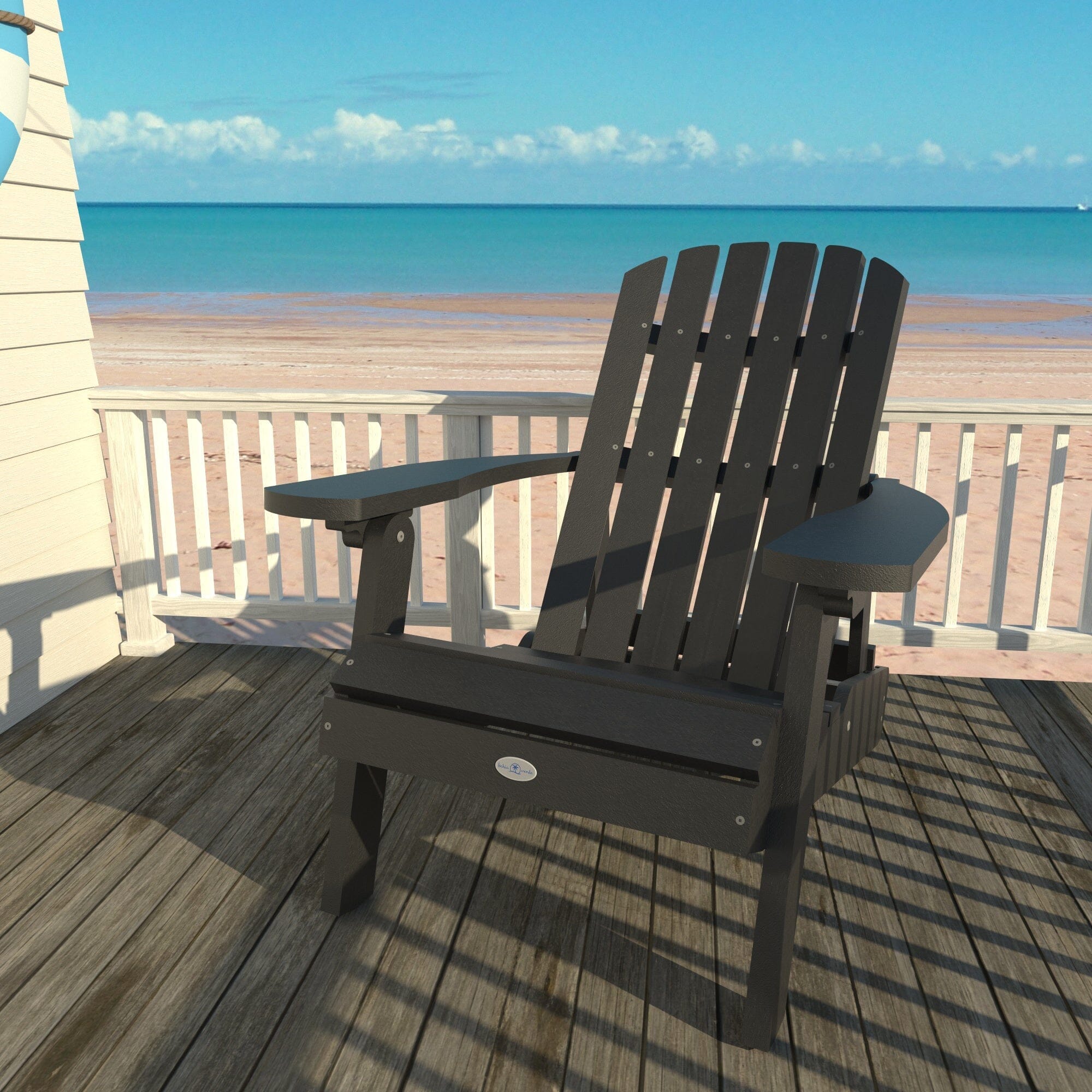 Premium Folding and Reclining Adirondack Chair - Outdoor Patio Furniture for Backyard, Poolside & Beach Relaxation