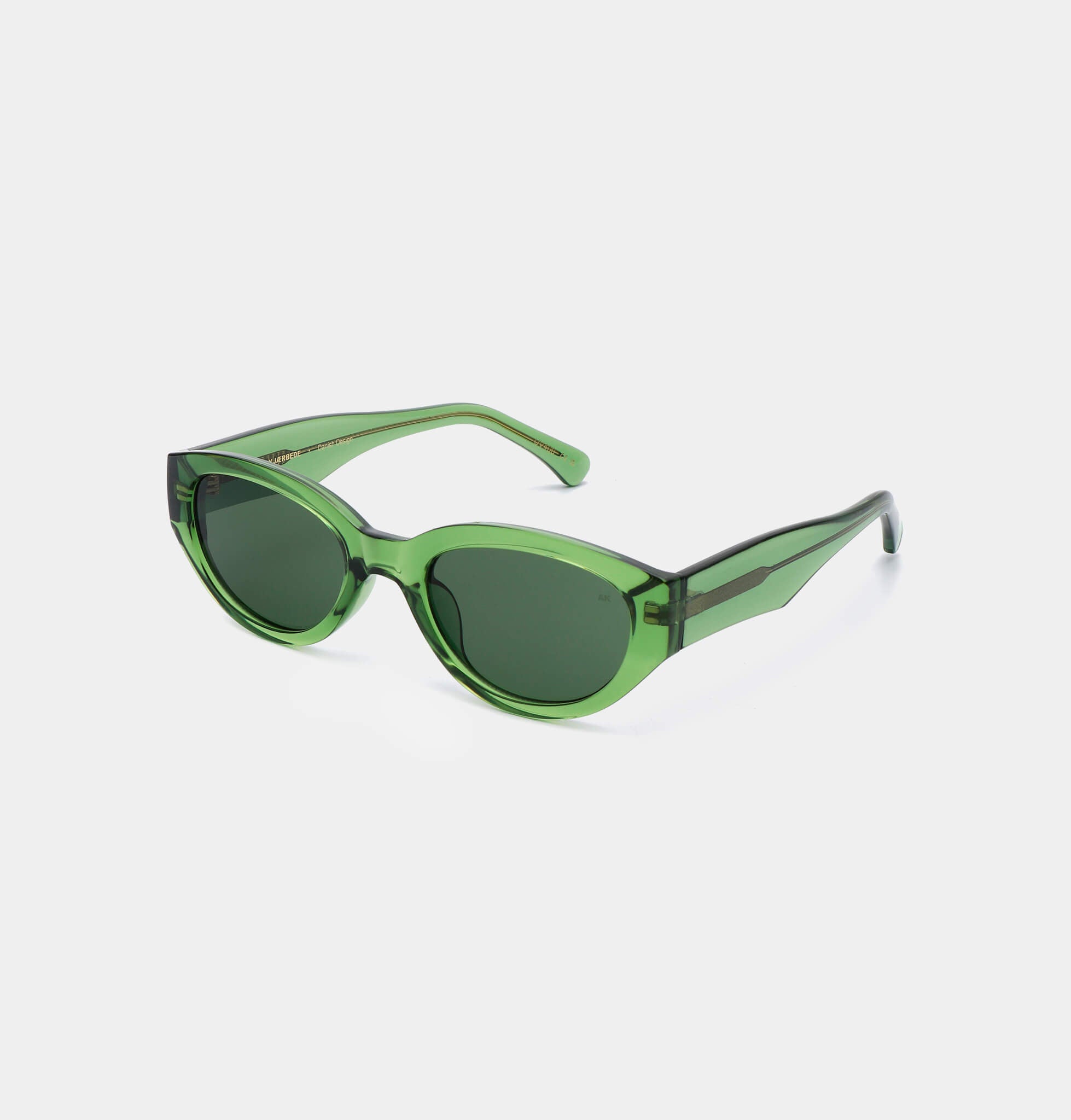A. Kjaerbede Winnie Light Olive Transparent Sunglasses - Stylish & UV Protection for Outdoor Activities & Beach Vacations