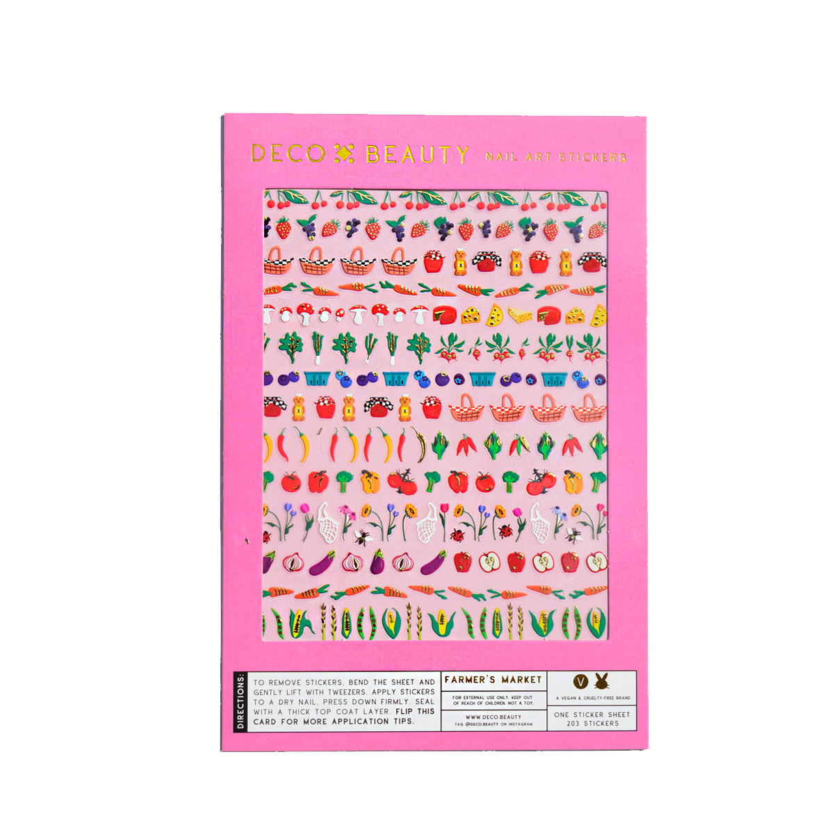 Farmers Market Nail Art Stickers - DIY Nail Decals for Women & Girls | Perfect for Parties, Weddings & Everyday Fashion