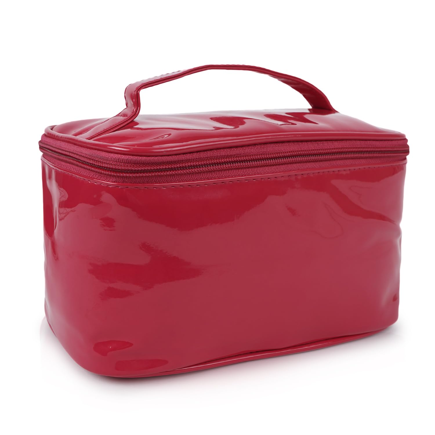 CIMONI® Premium Vegan Leather Makeup Bag - Waterproof Cosmetic Organizer for Travel, Toiletry Storage & Vanity Essentials - Women's Pink Makeup Pouch for Home, Office & Vacation