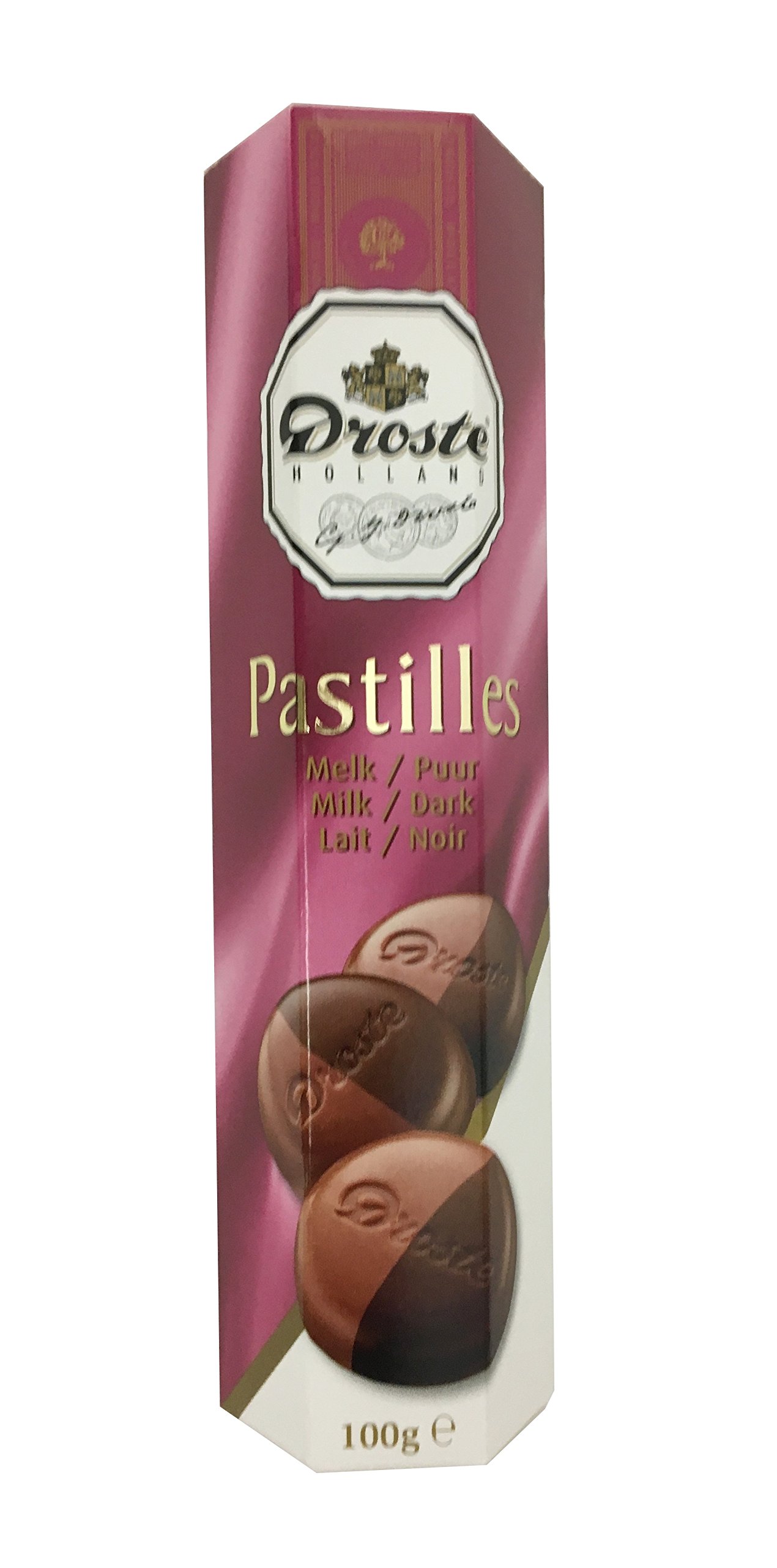 Premium Droste Milk & Dark Chocolate Pastilles - 100g (Pack of 6) | Gourmet Dutch Chocolate for Baking, Gifts & Dessert Toppings