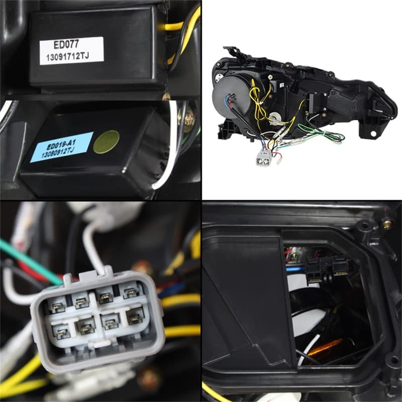 Spyder Auto 5075475 Projector Style Headlights - Black/Clear - High Performance LED Headlights for Improved Night Visibility - Perfect for Jeep Wrangler & Off-Road Adventures