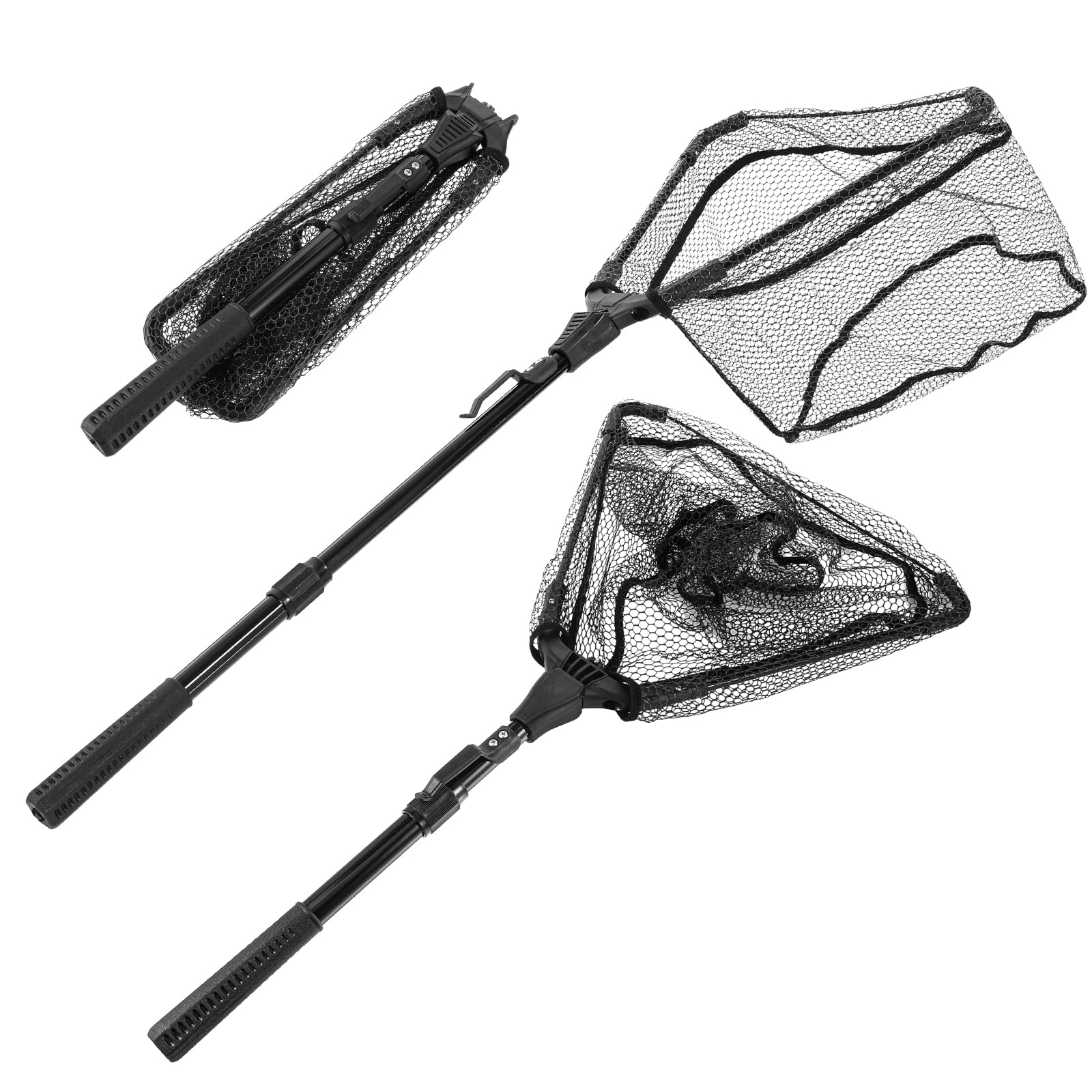 Telescopic Fishing Landing Net with Extendable Handle - 40 Inch Lightweight Foldable Fishing Net for Fly Fishing, Trout, Bass - Perfect for Streams, Rivers & Lakes