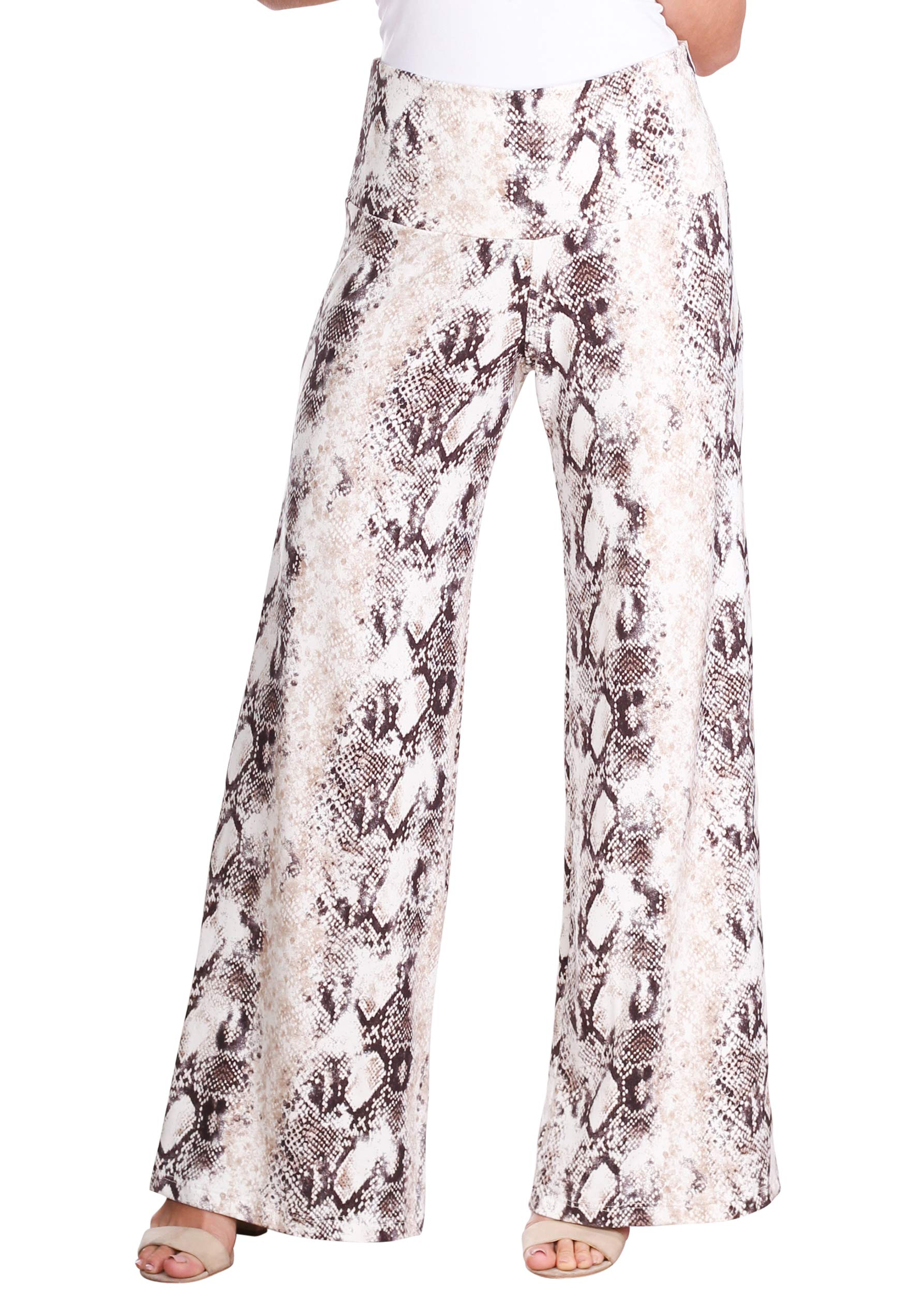 Popana Women's Palazzo Pants - Casual Summer Wide Leg Beach Pants - Plus Size Comfort - Made in USA - Perfect for Vacation, Yoga & Boho Fashion