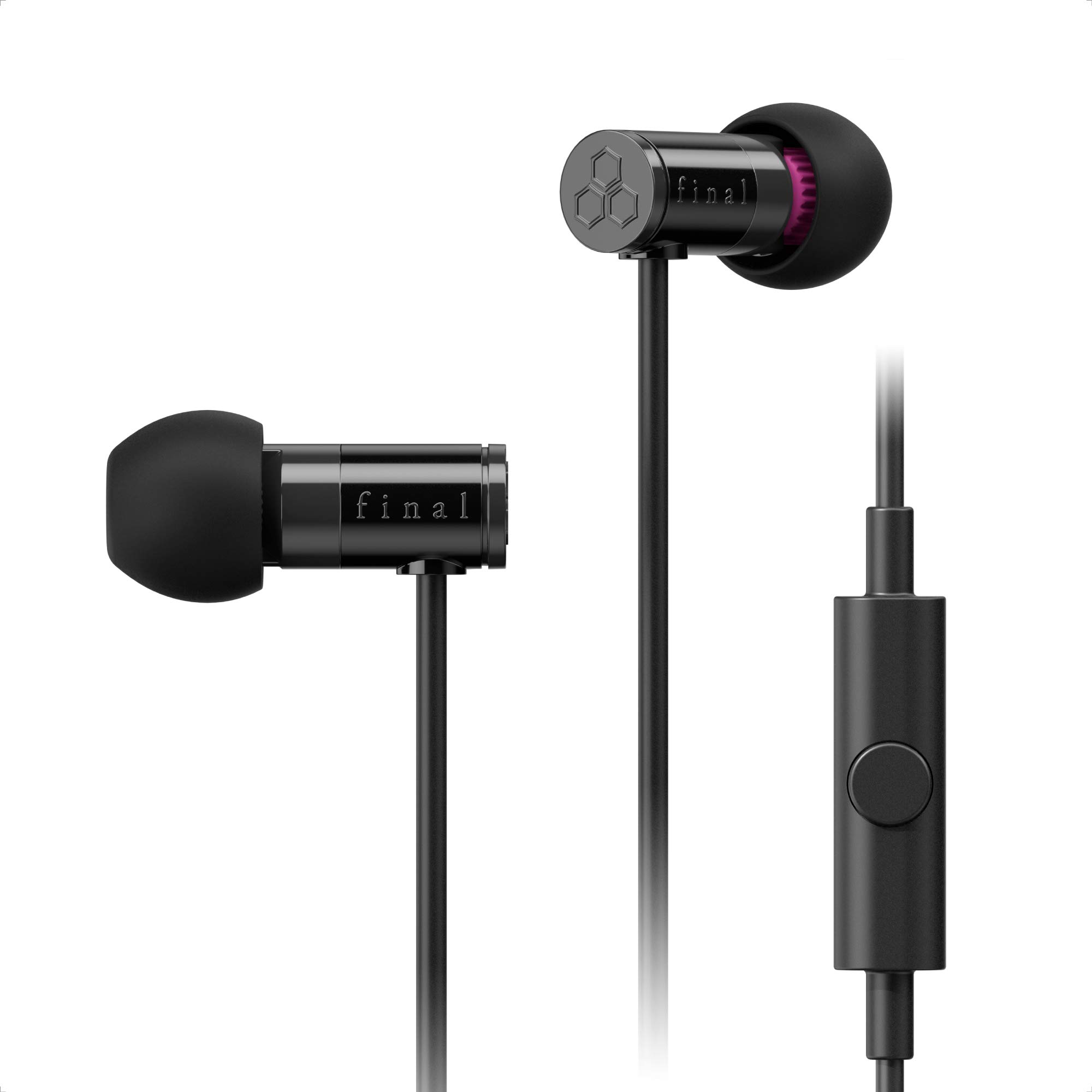 Final Audio E1000C High-Fidelity In-Ear Headphones with Dynamic Drivers & Built-in Mic - Crystal Clear Sound for Music, Gaming & Calls (Black) | Perfect for Commuting, Workouts & Travel