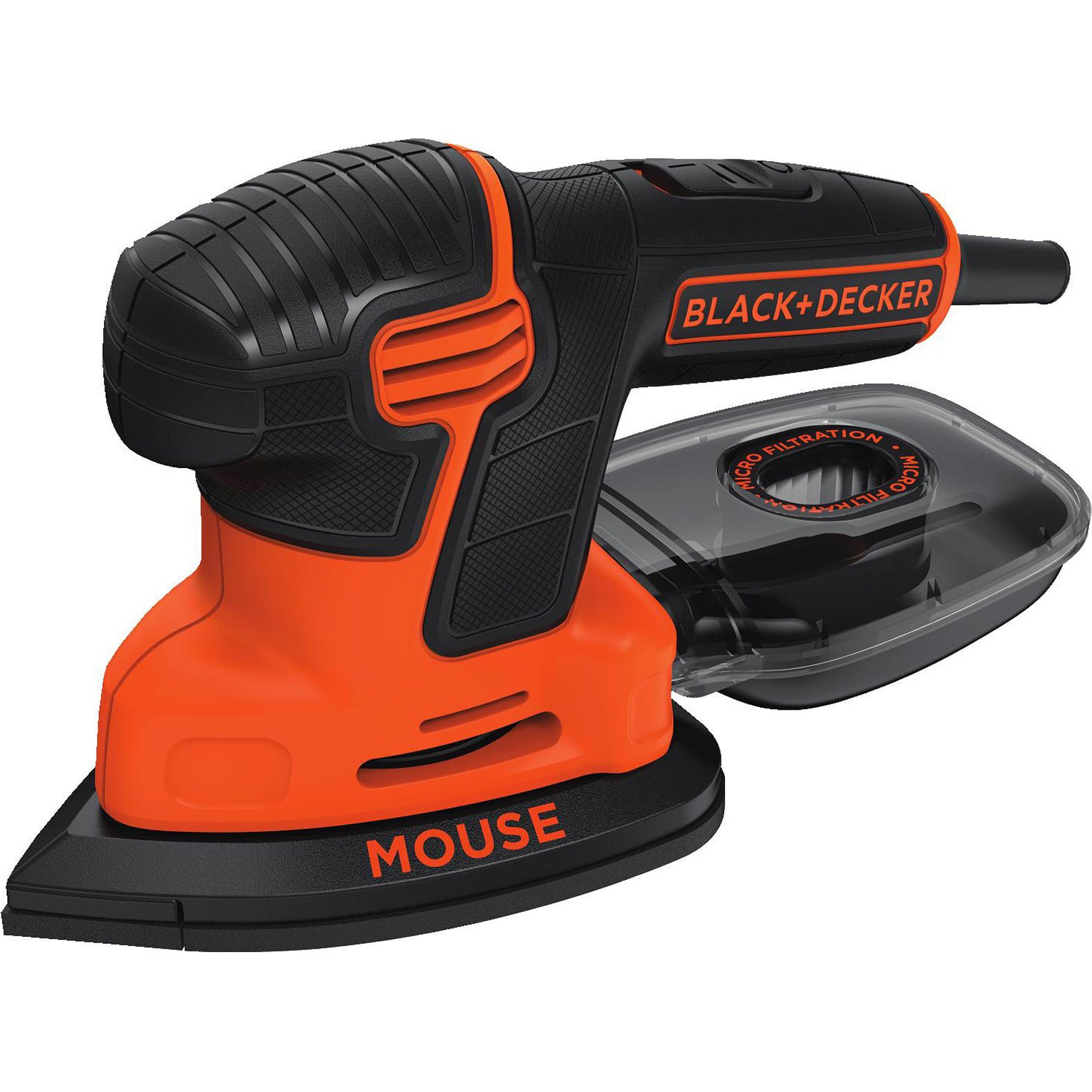 Black + Decker KA2500K-GB Compact Mouse Sander - Lightweight Electric Hand Sander for Woodworking, DIY Projects & Home Renovation - Perfect for Sanding Furniture, Floors & Small Surfaces