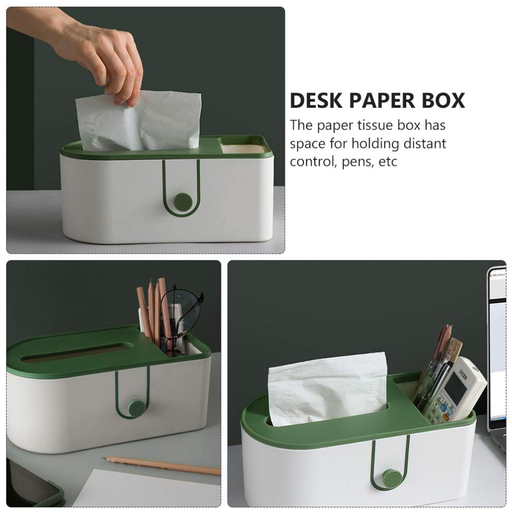 Premium Hemoton Paper Box Container & Napkin Holder - Vanity Organizer Tray, Facial Tissue Dispenser, Desktop Paper Towel Holder for Home & Office Organization | Perfect for Bathroom, Kitchen, and Desk Use